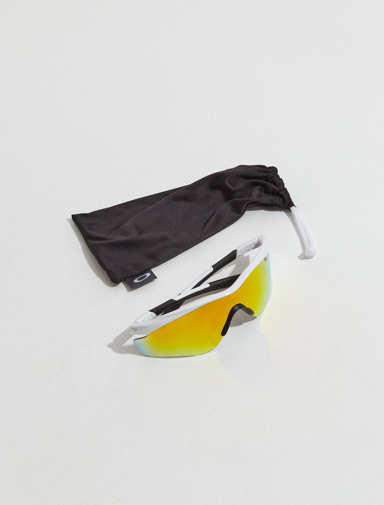 M2 Frame XL in Polished White with Fire Iridium Polarized Lenses