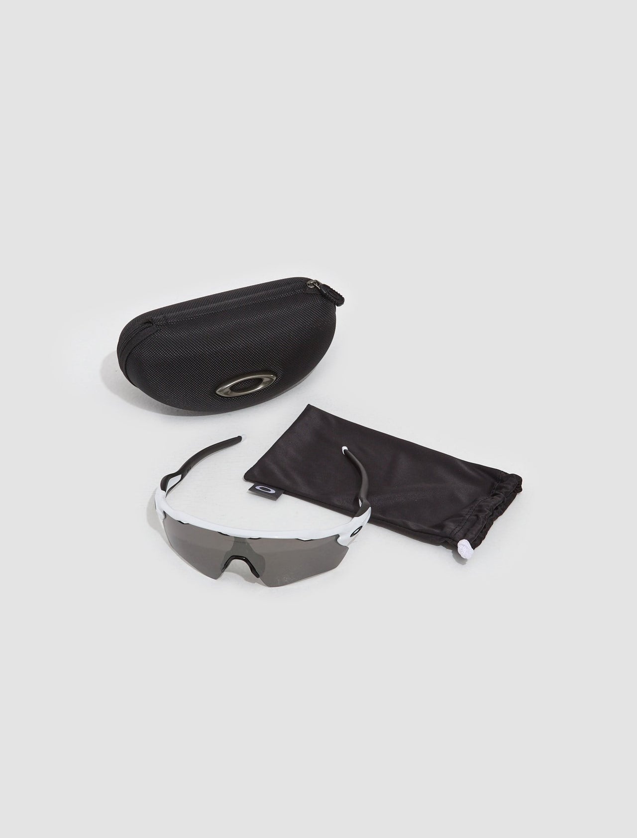 Radar EV Path in Polished White with Prizm Black Polarized Lenses
