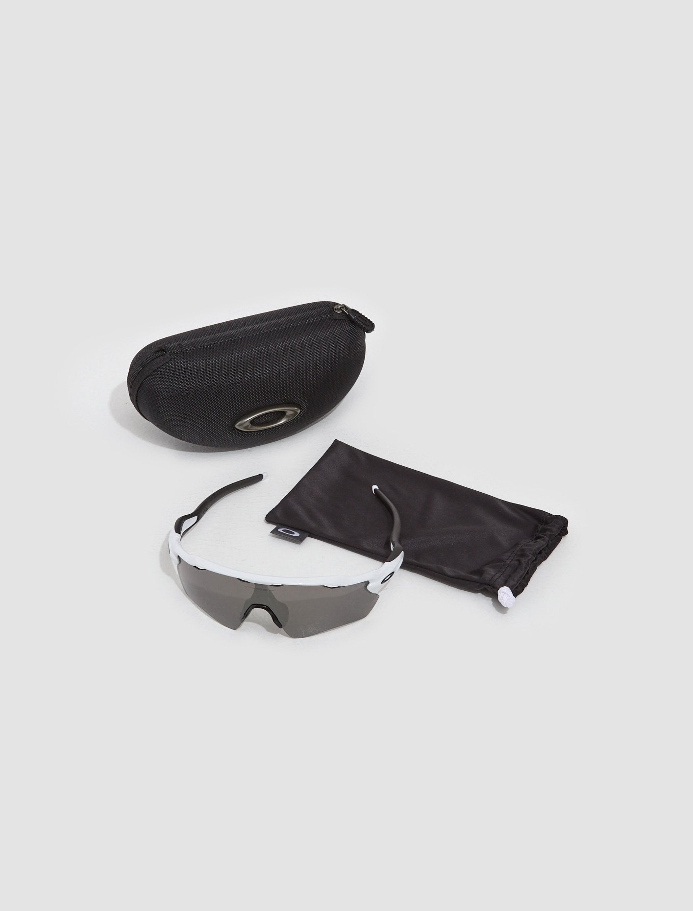 Radar EV Path in Polished White with Prizm Black Polarized Lenses