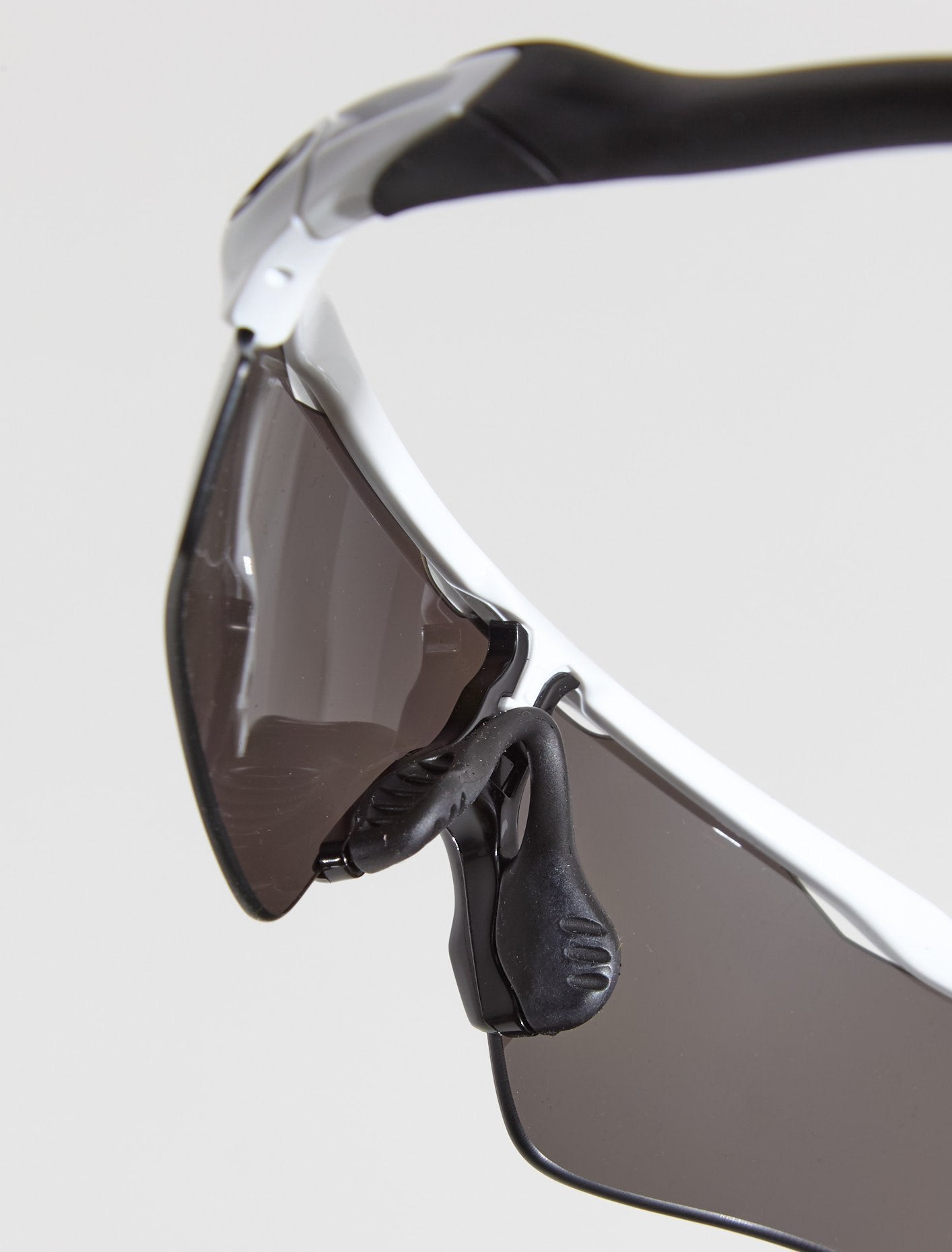 Radar EV Path in Polished White with Prizm Black Polarized Lenses
