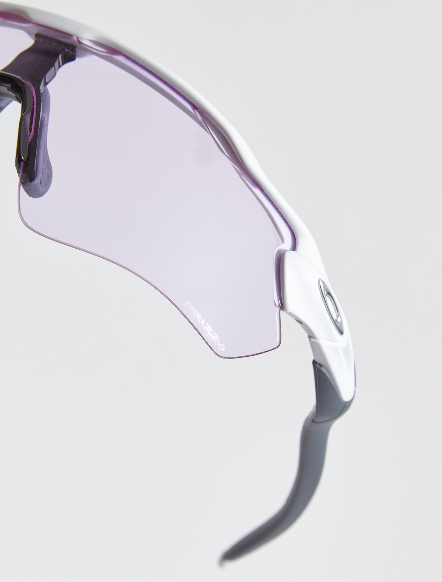 Radar EV Path in Matte White with Prizm Low Light Lenses