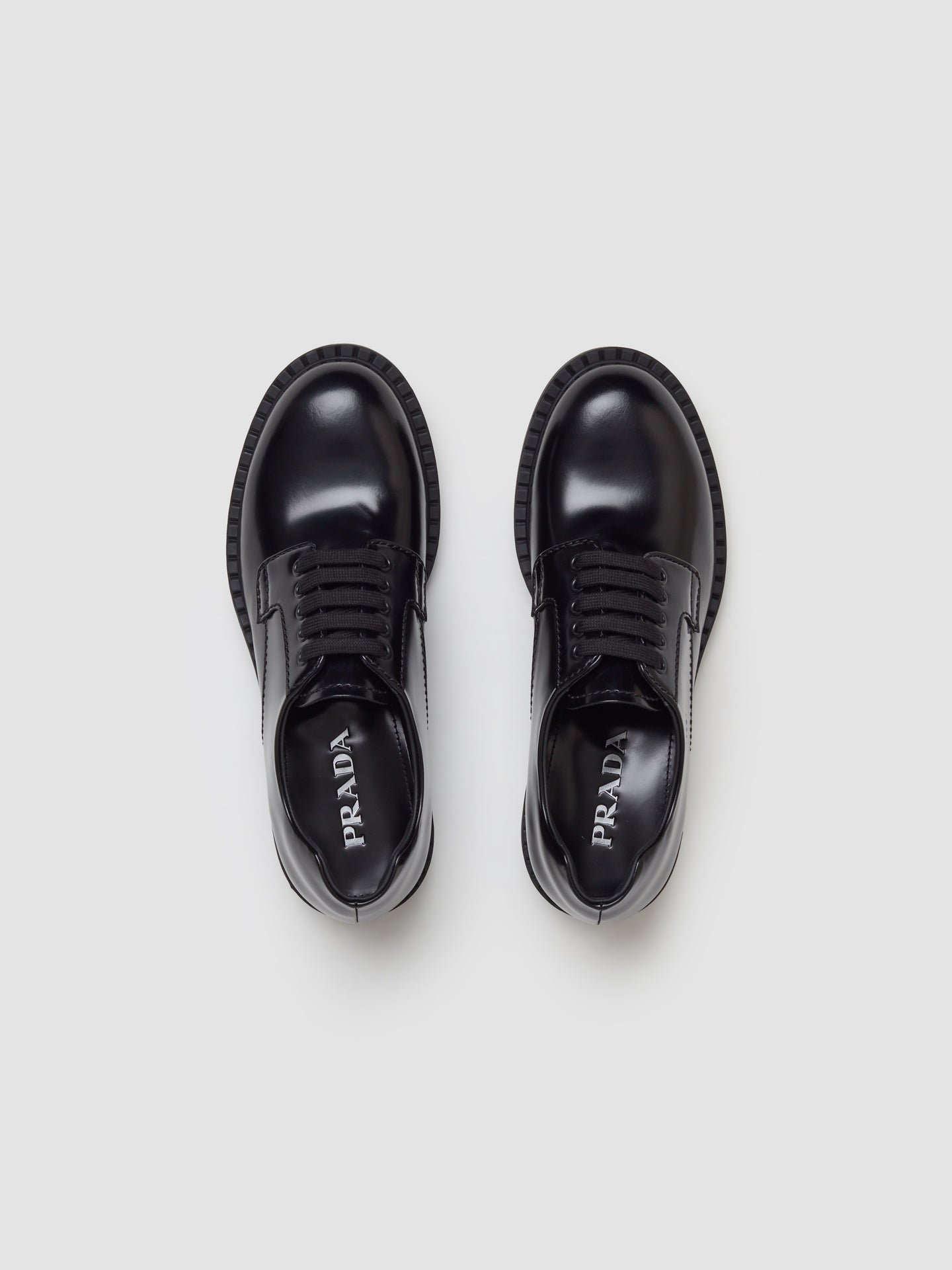 Lace-Up Derby Shoes in Black