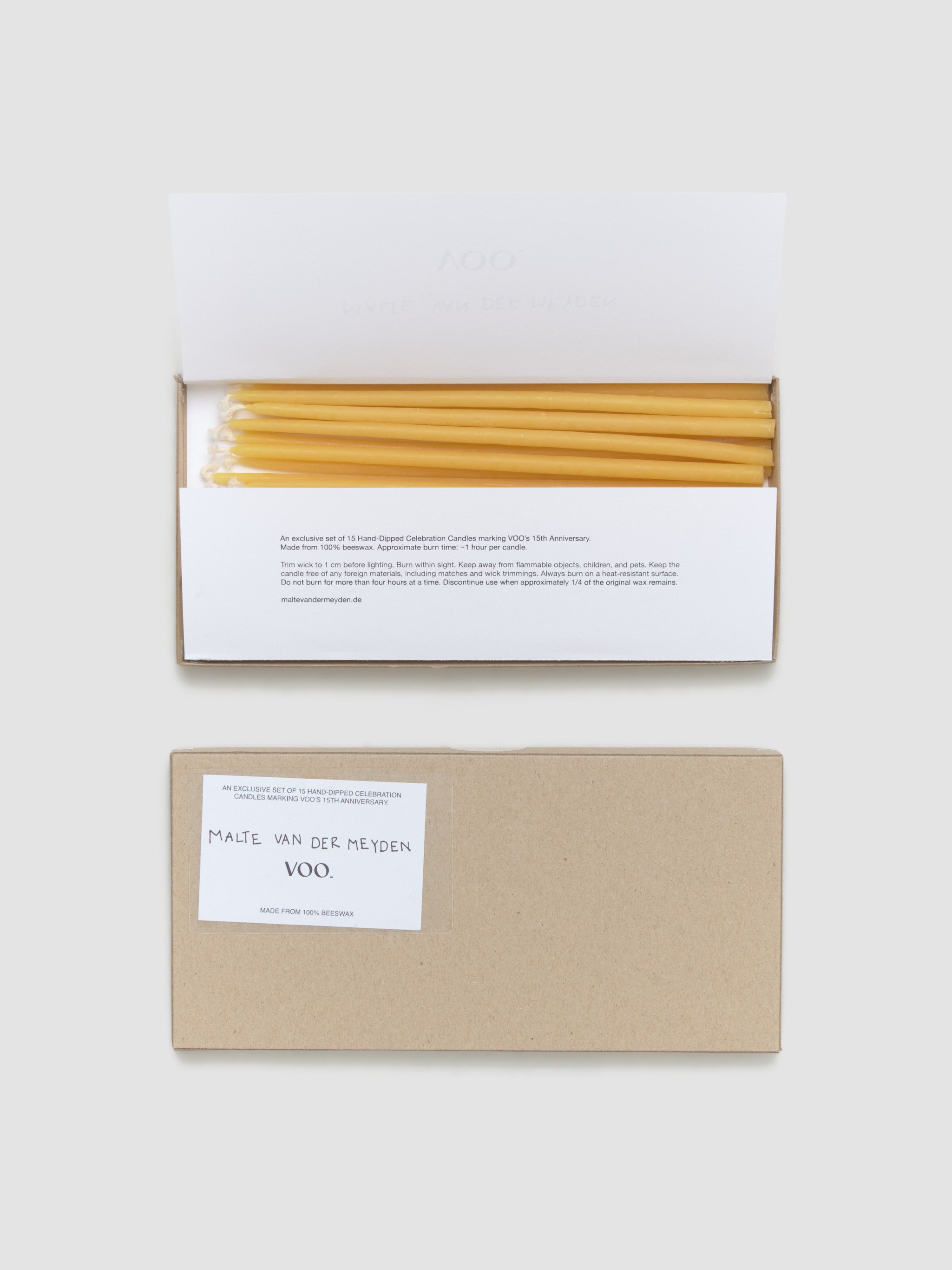 x Malte van der Meyden Birthday Celebration Candles in Beeswax