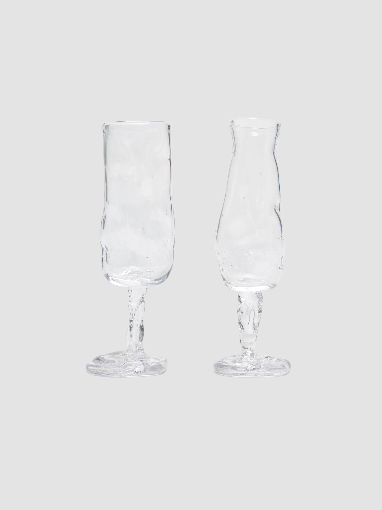 x Niko June Set of Champagne Glasses in Transparent