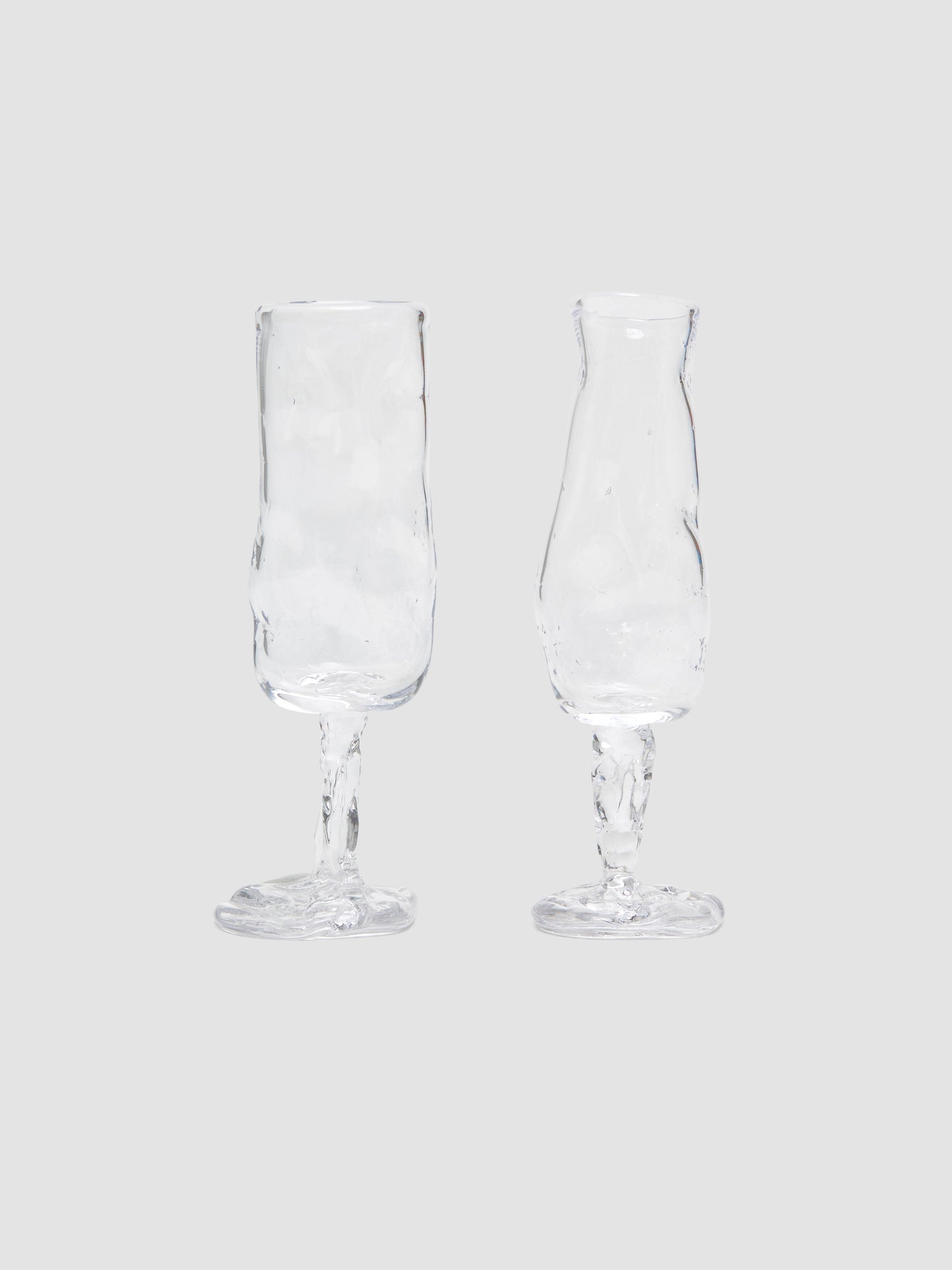 x Niko June Set of Champagne Glasses in Transparent
