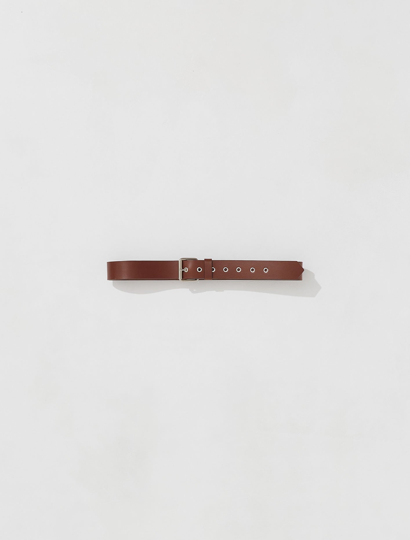 Metal Eyelet Belt in Tan