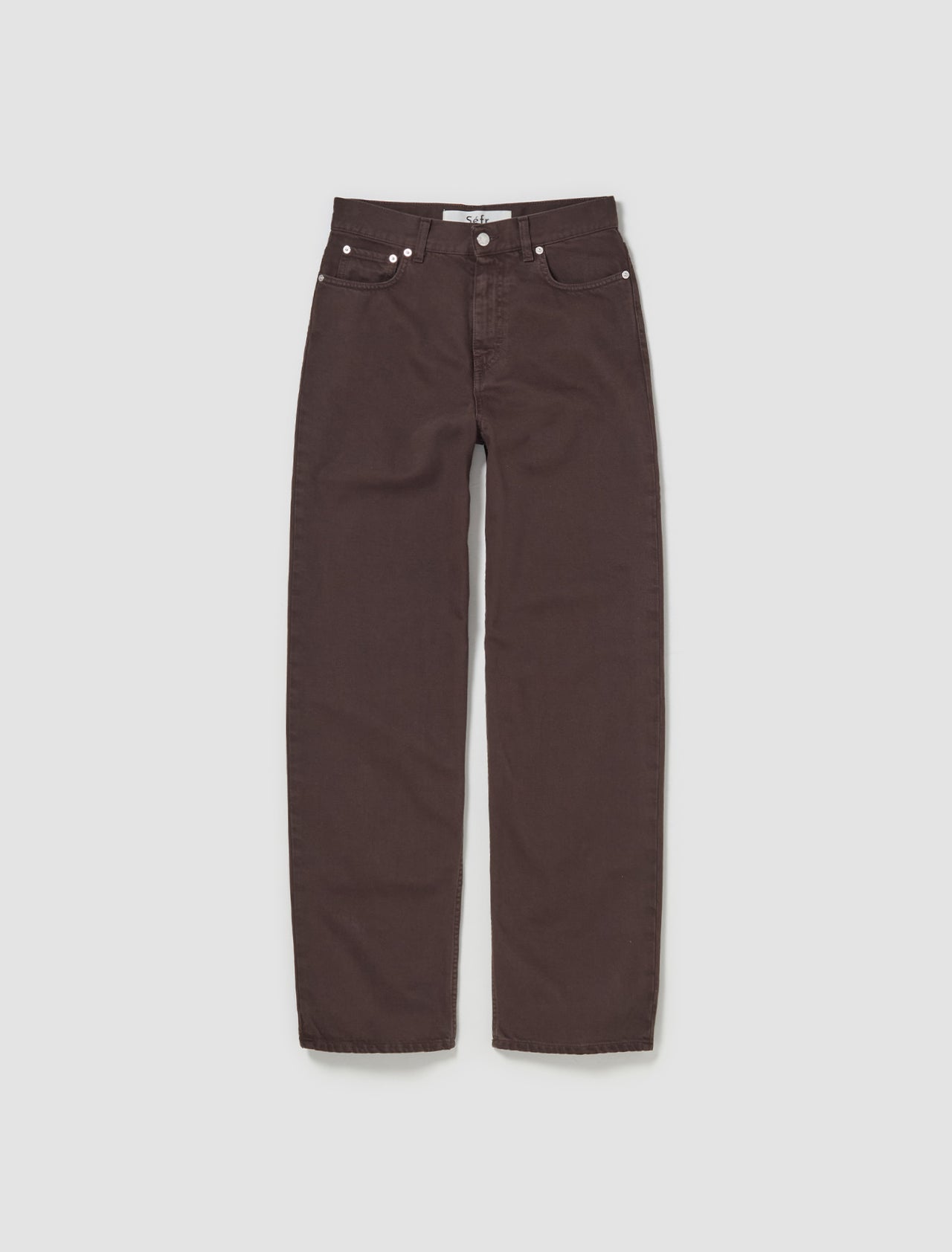 Wide Cut Jeans in Washed Brown