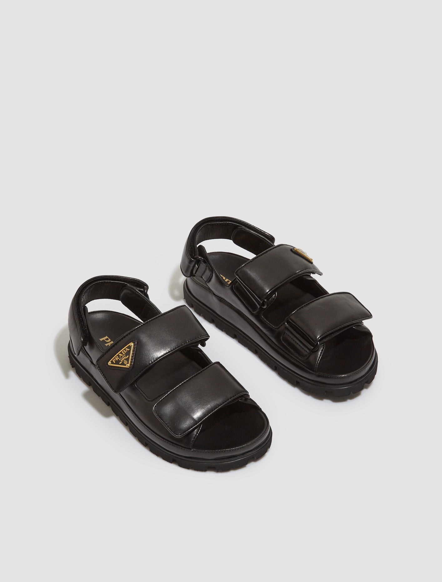 Nappa Leather Sandals in Black