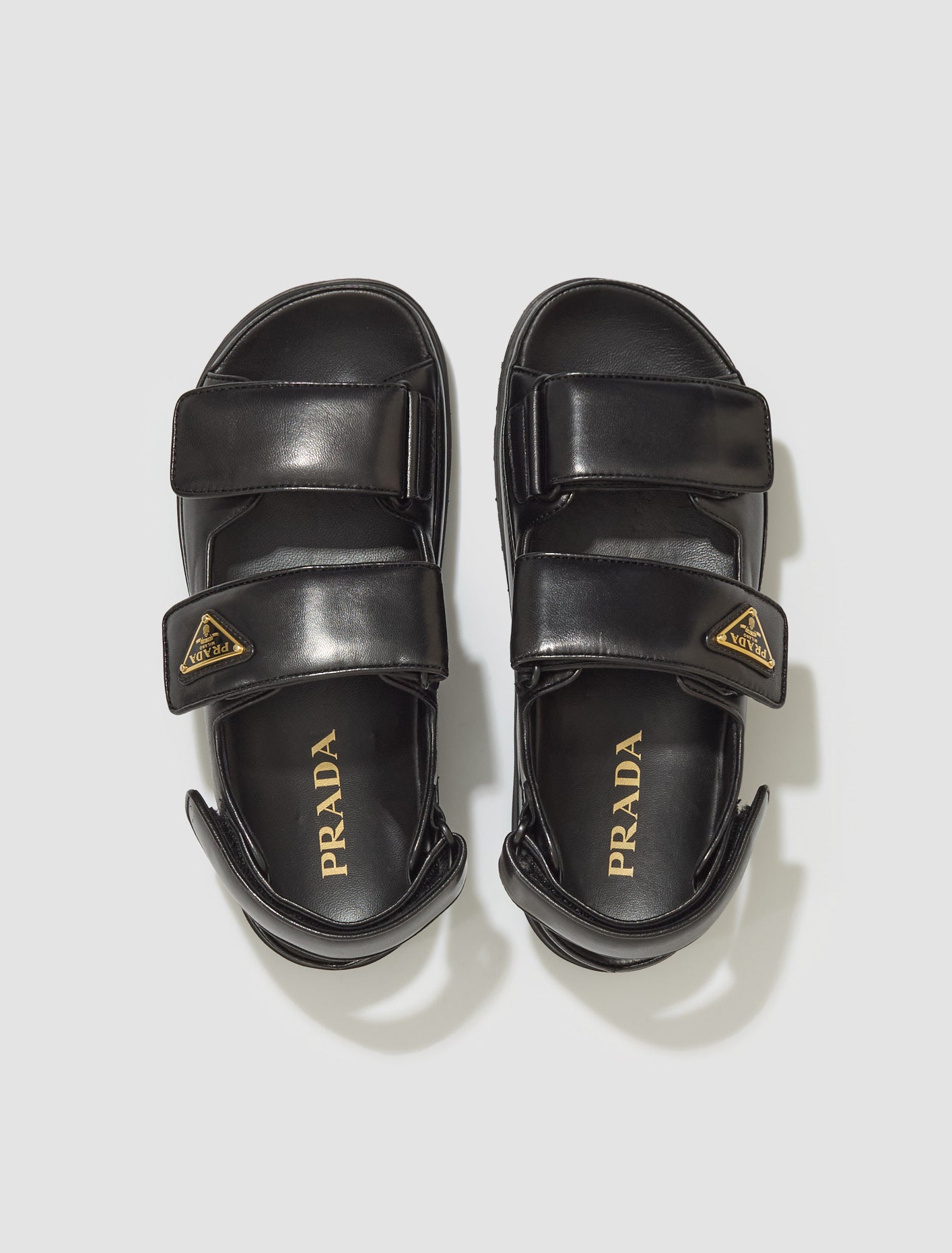 Nappa Leather Sandals in Black