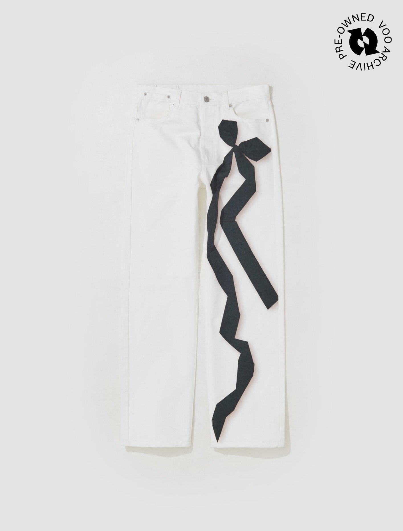 Bow Jeans in White