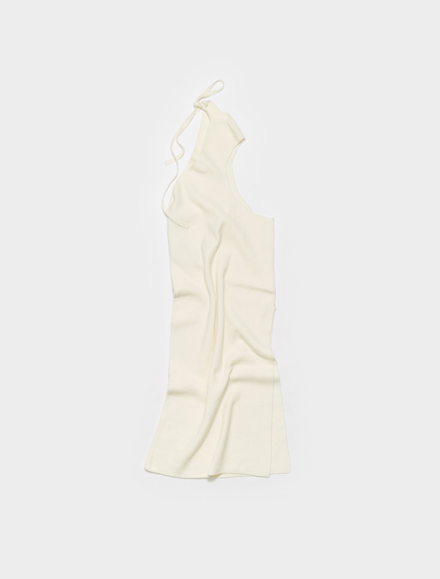 Split Milk Dress in Milk White