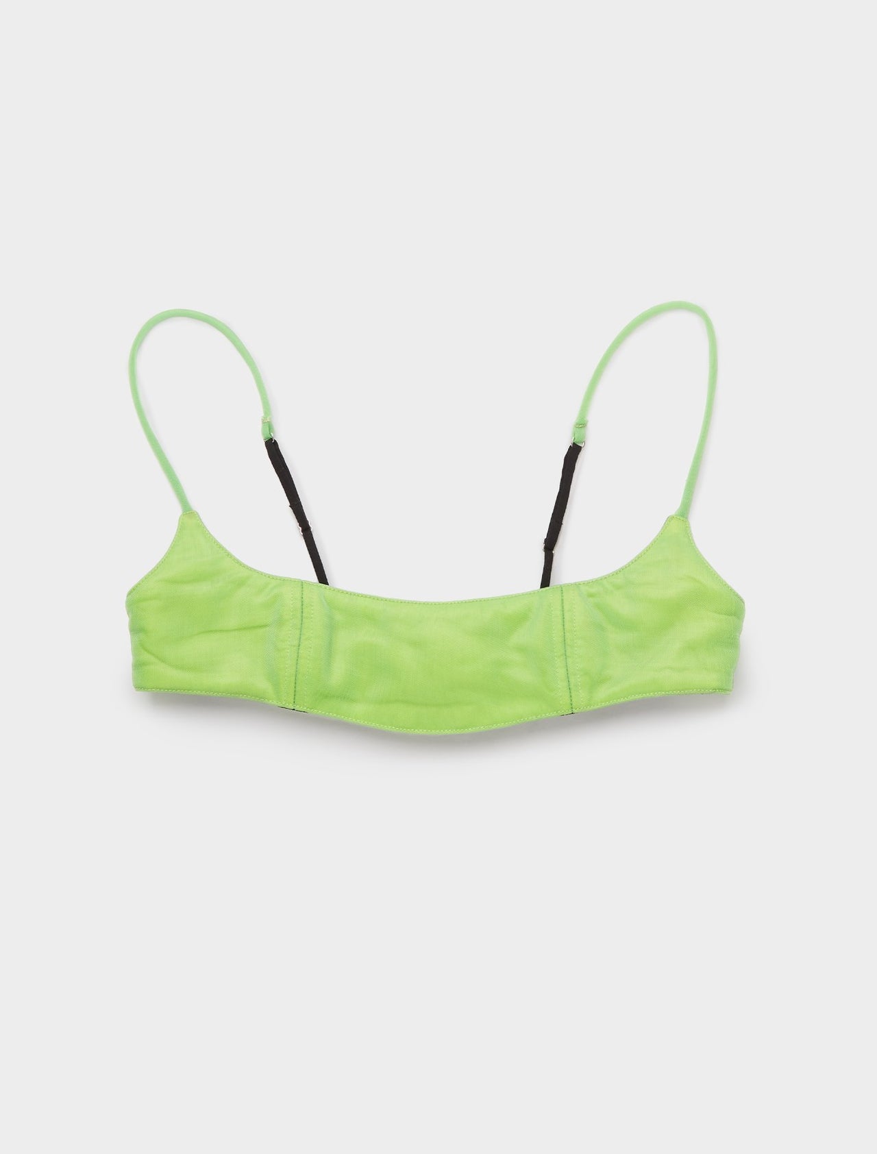 Padded Mini Corset Bra in Lime