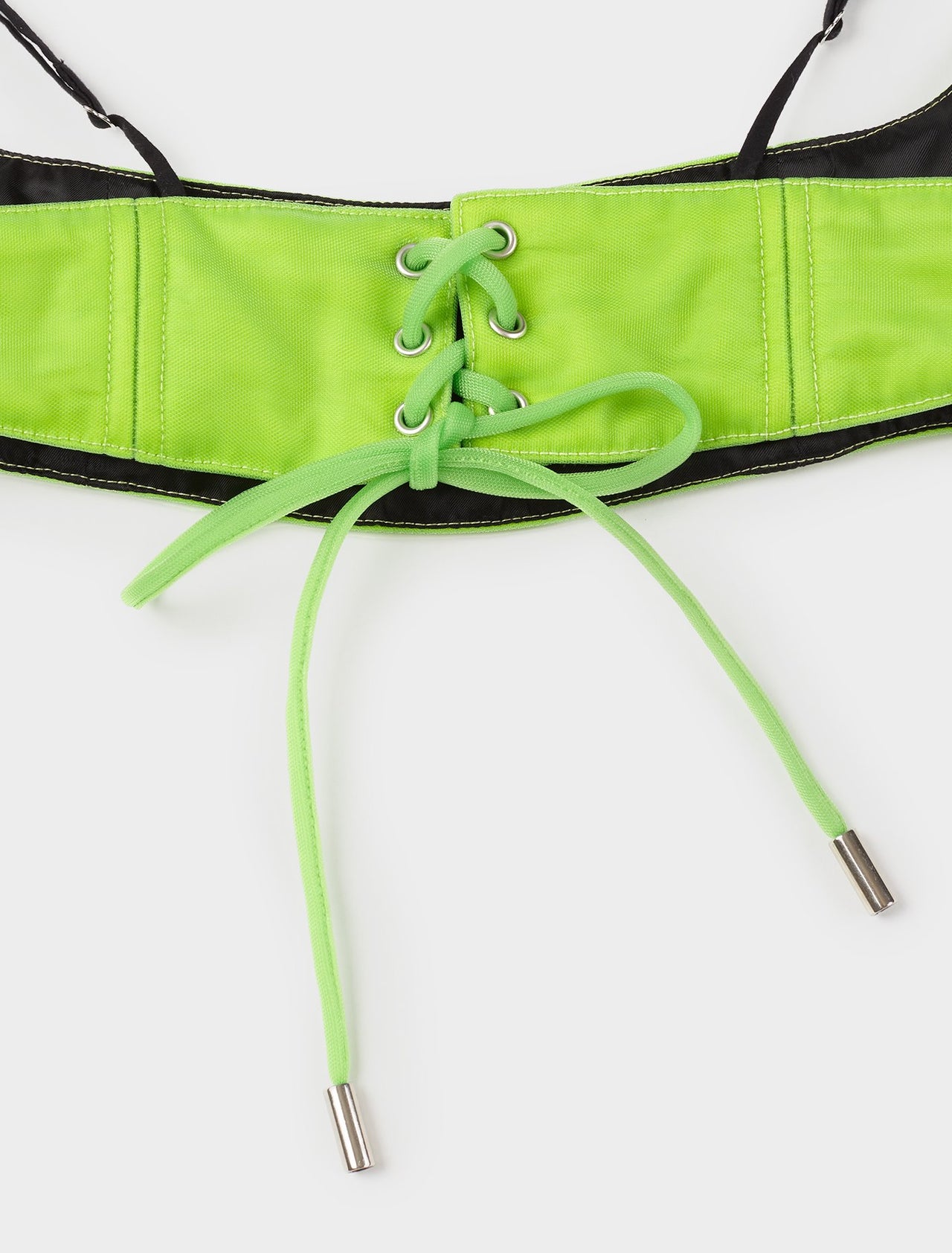 Padded Mini Corset Bra in Lime