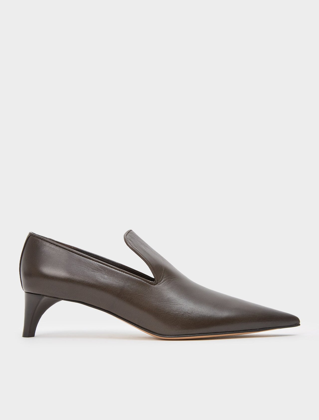 Leather Pump in Dark Brown