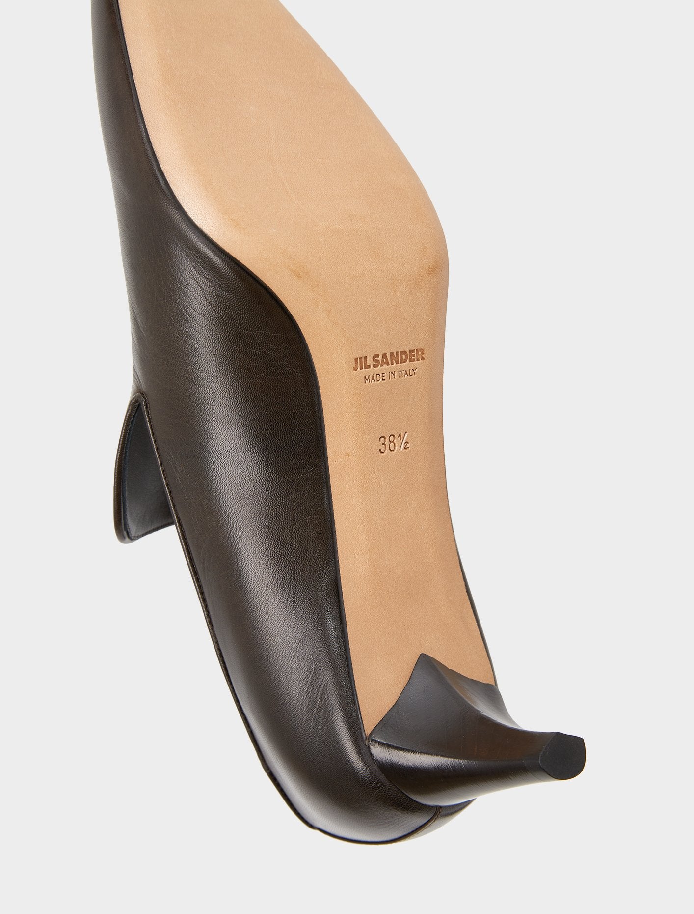 Leather Pump in Dark Brown