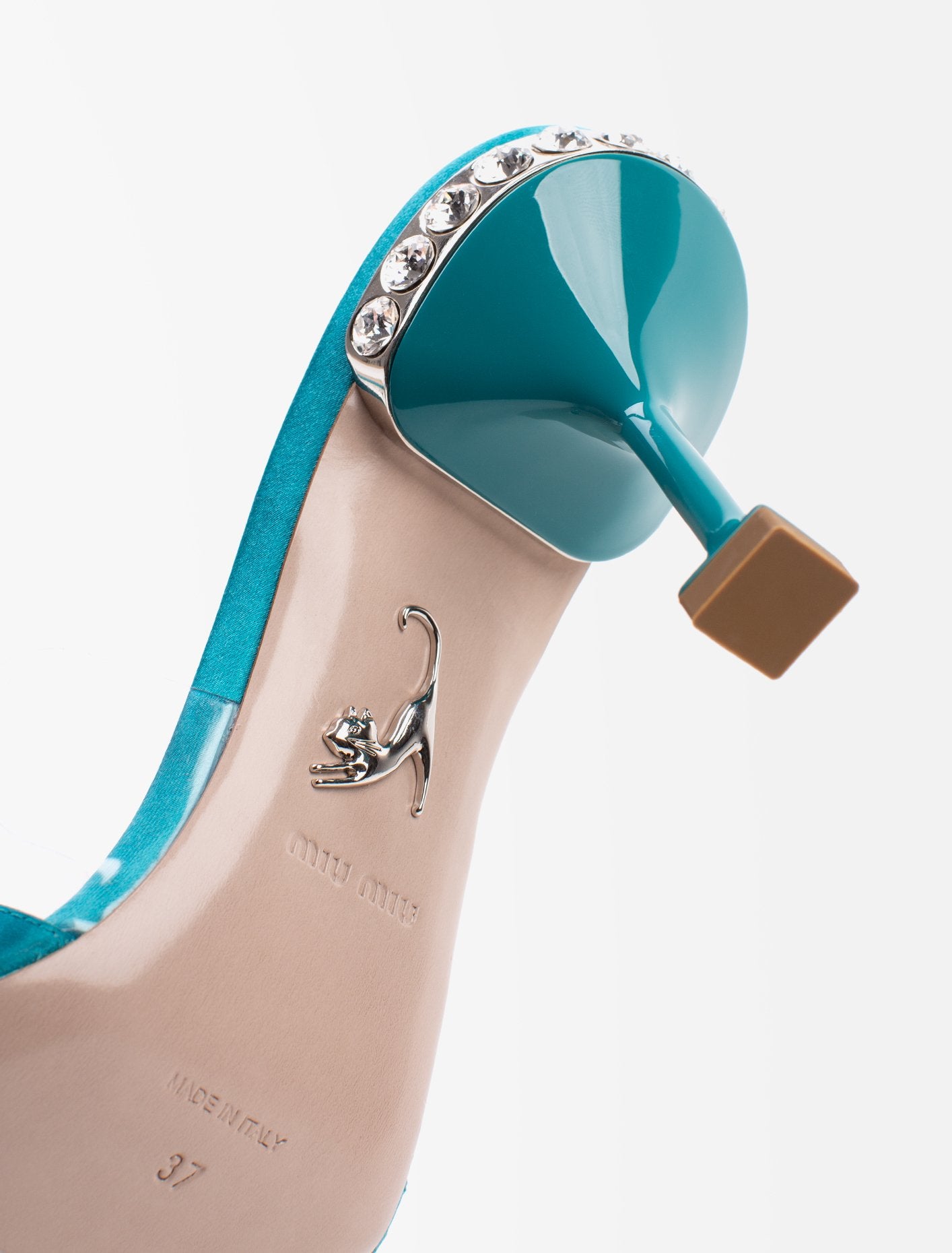 Satin and Vinyl Mules