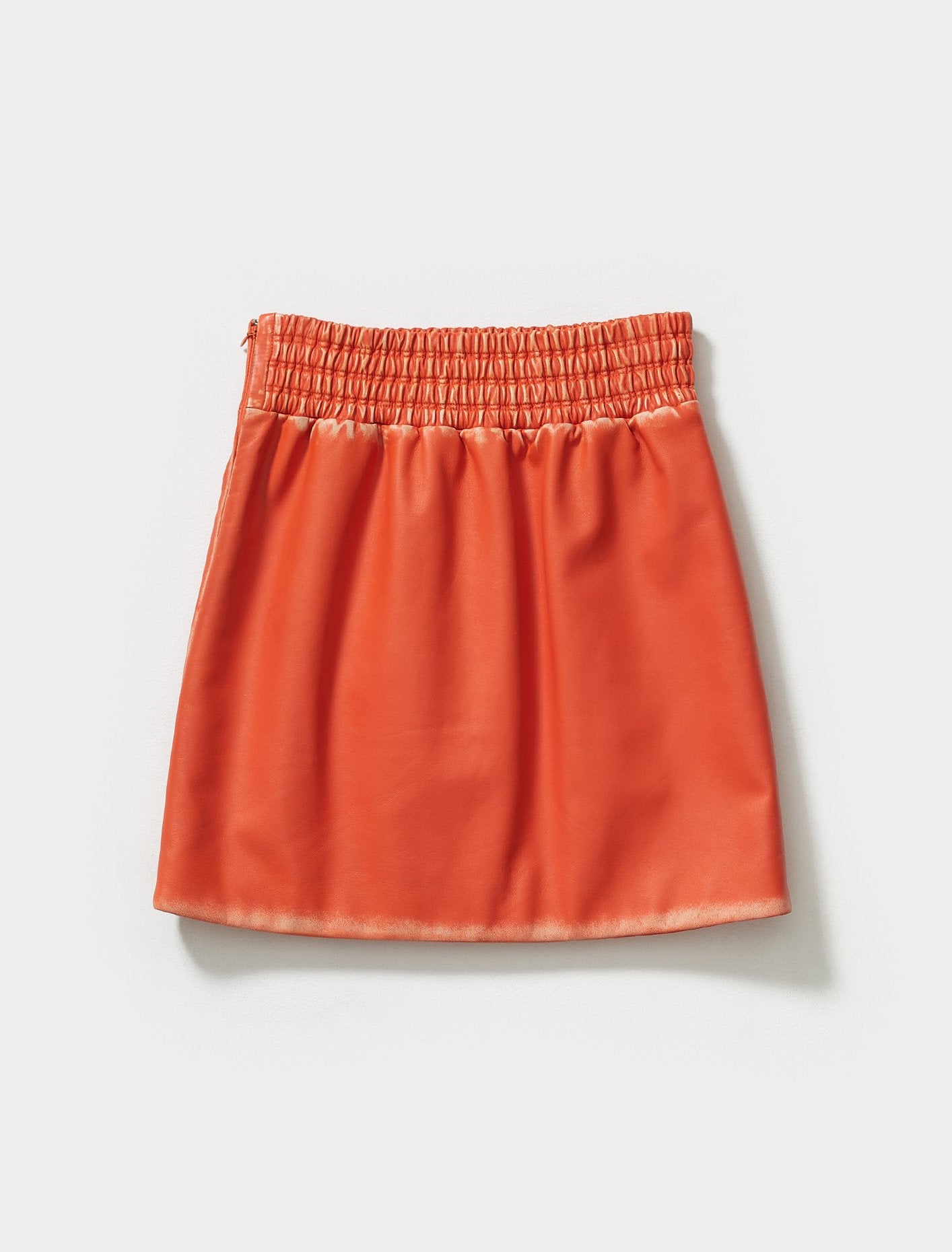 Leather Skirt in Burnt Orange