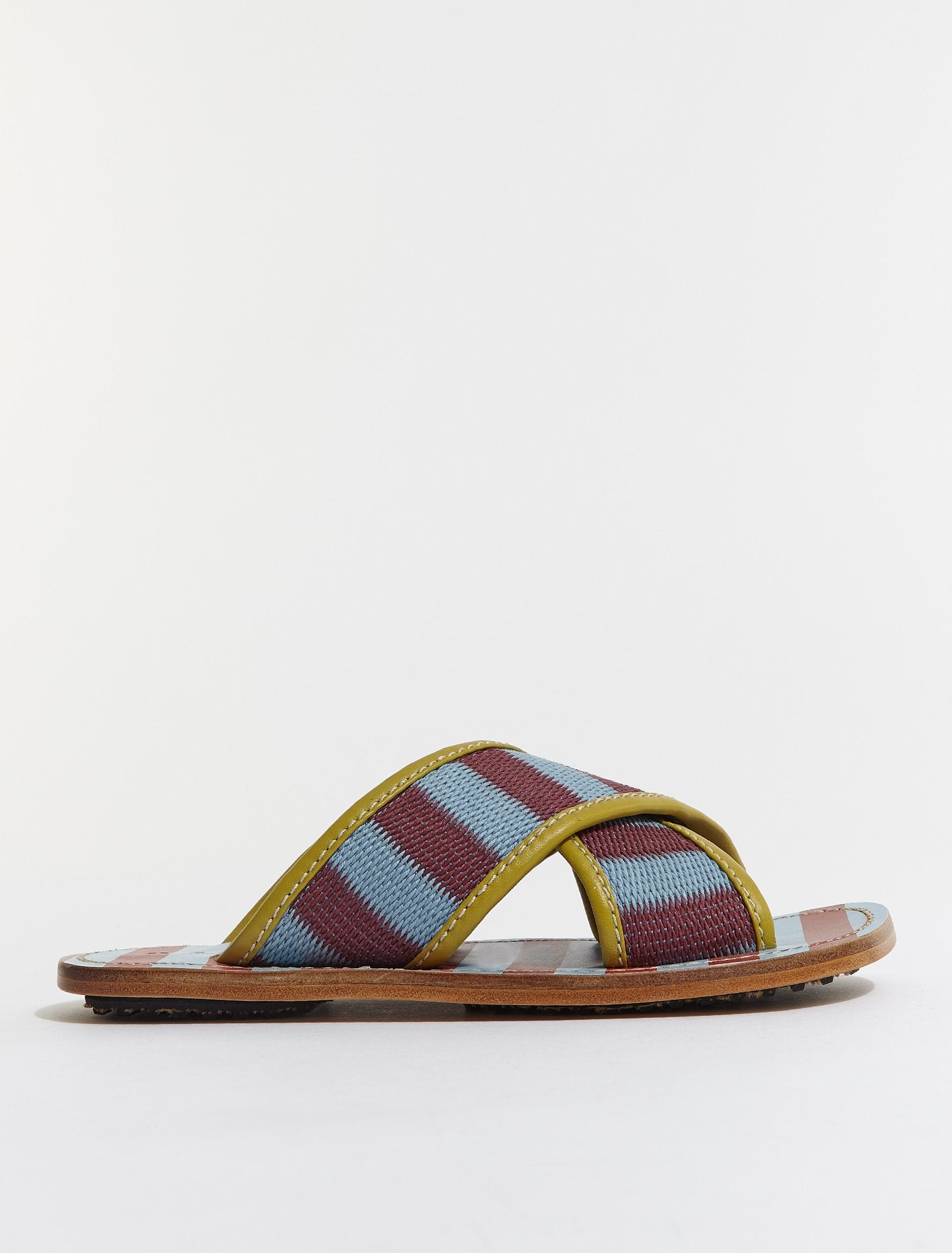 Stripe Cross Over Sandal