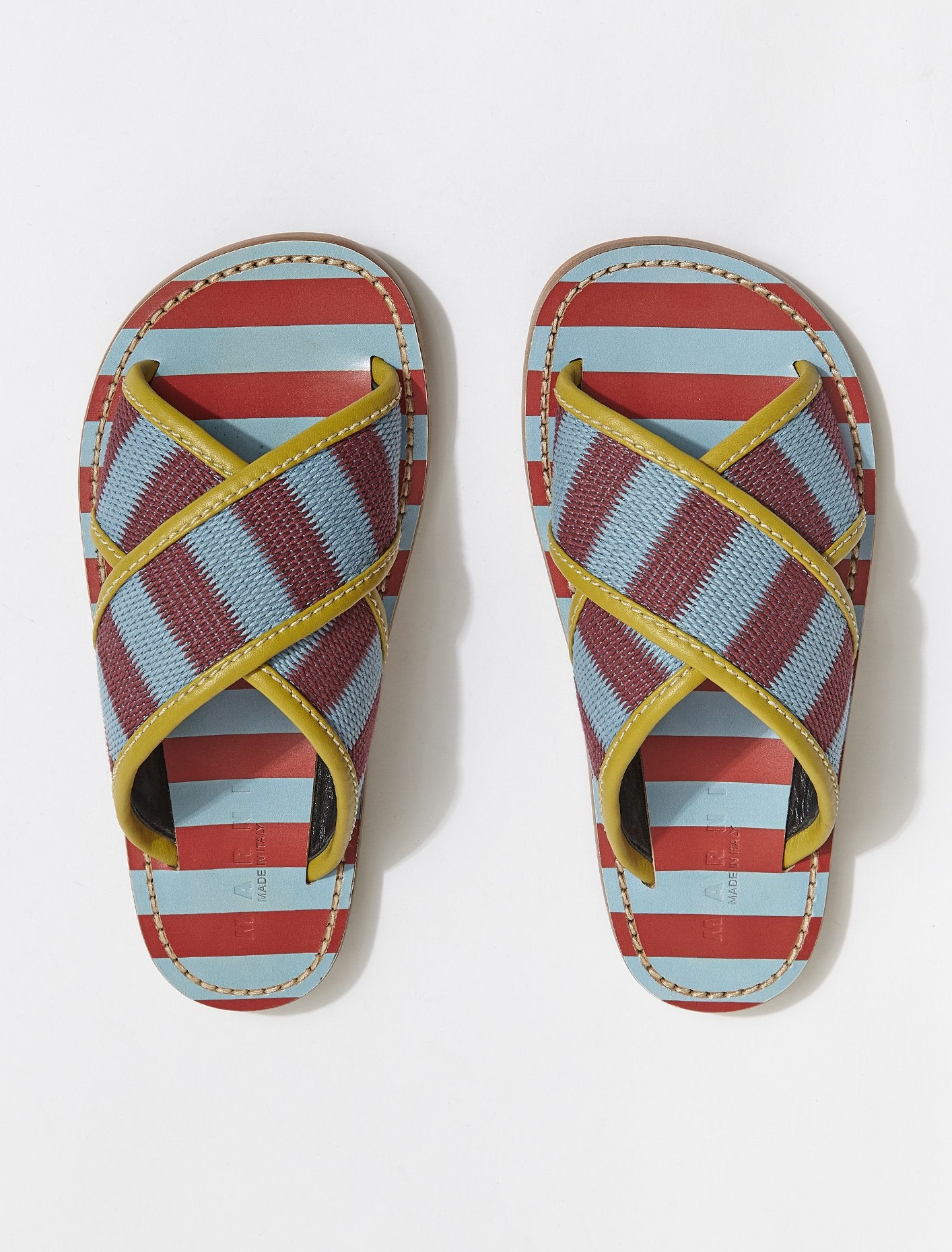 Stripe Cross Over Sandal