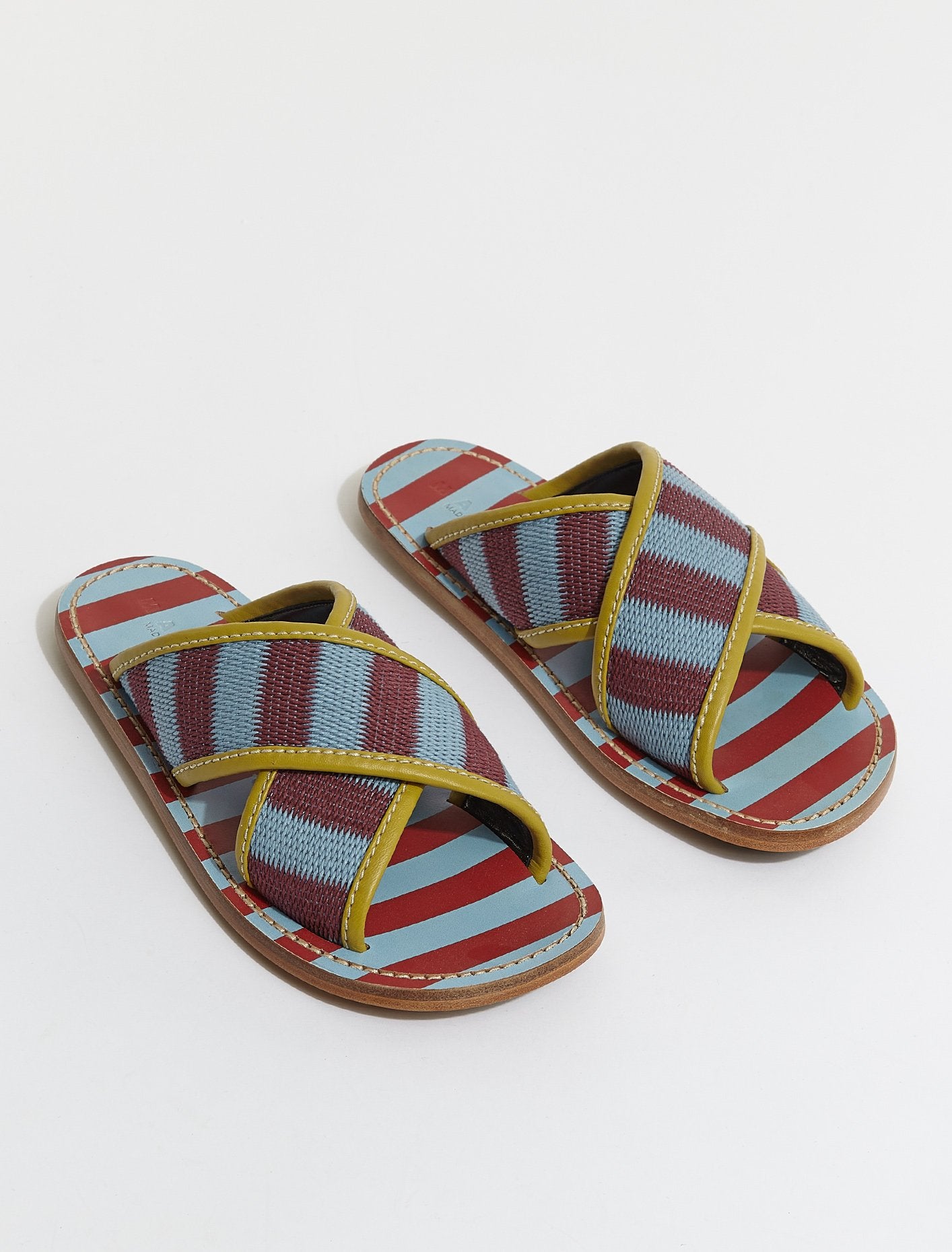 Stripe Cross Over Sandal