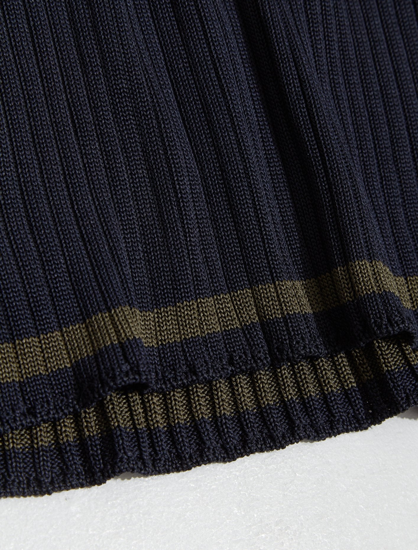 Rib Skirt in Navy