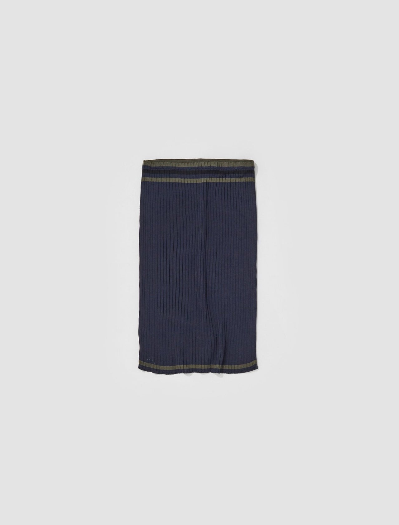 Rib Skirt in Navy