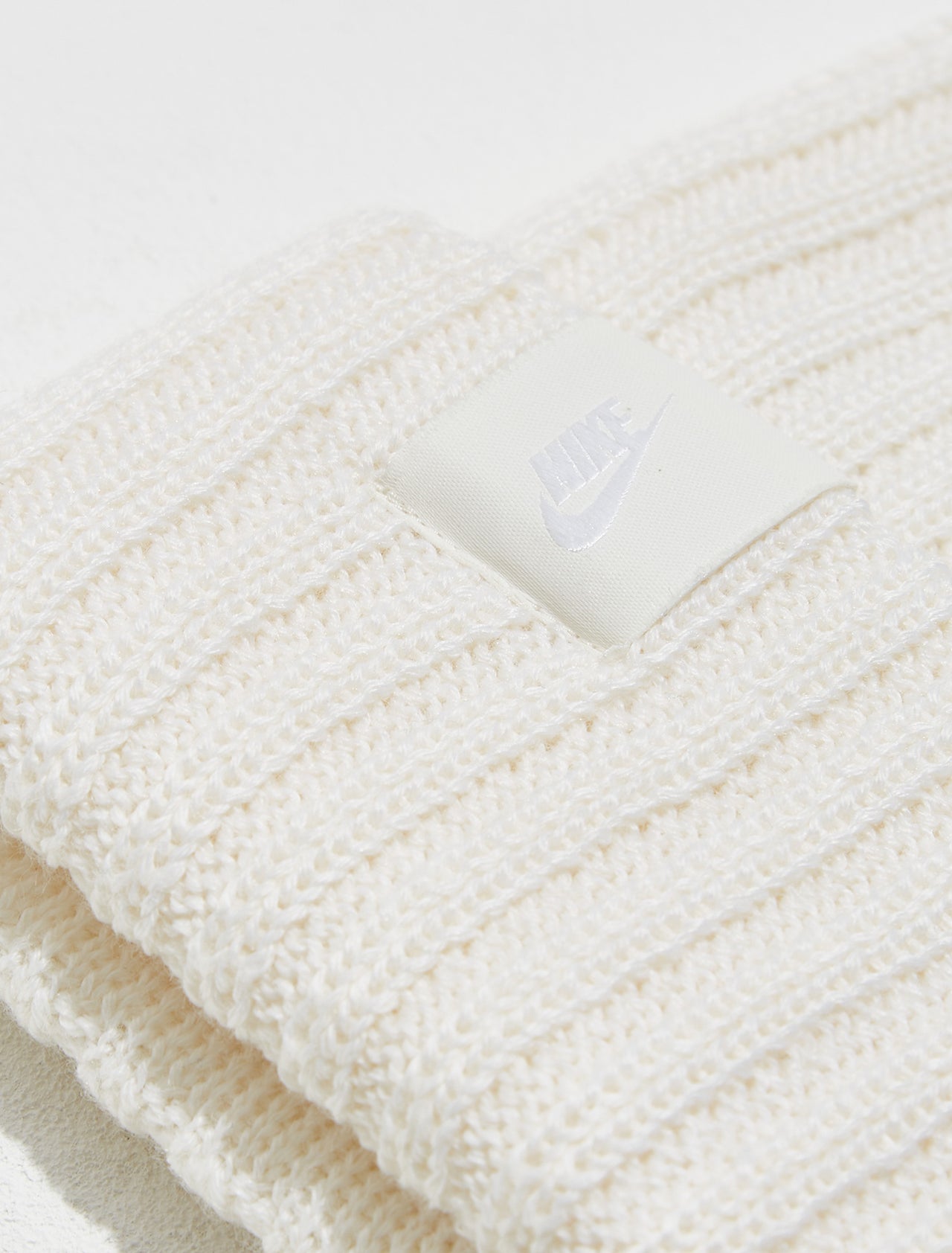 NRG Solo Swoosh Beanie in Summit White