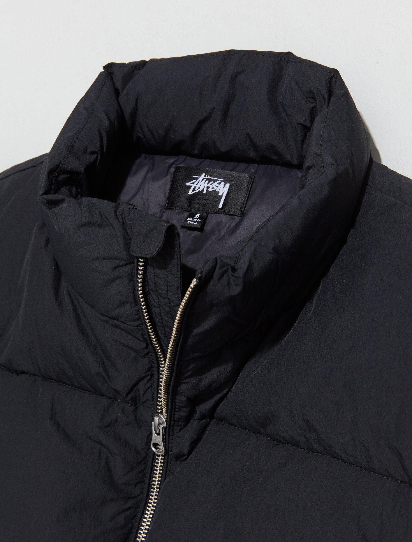 Nylon Down Puffer in Black