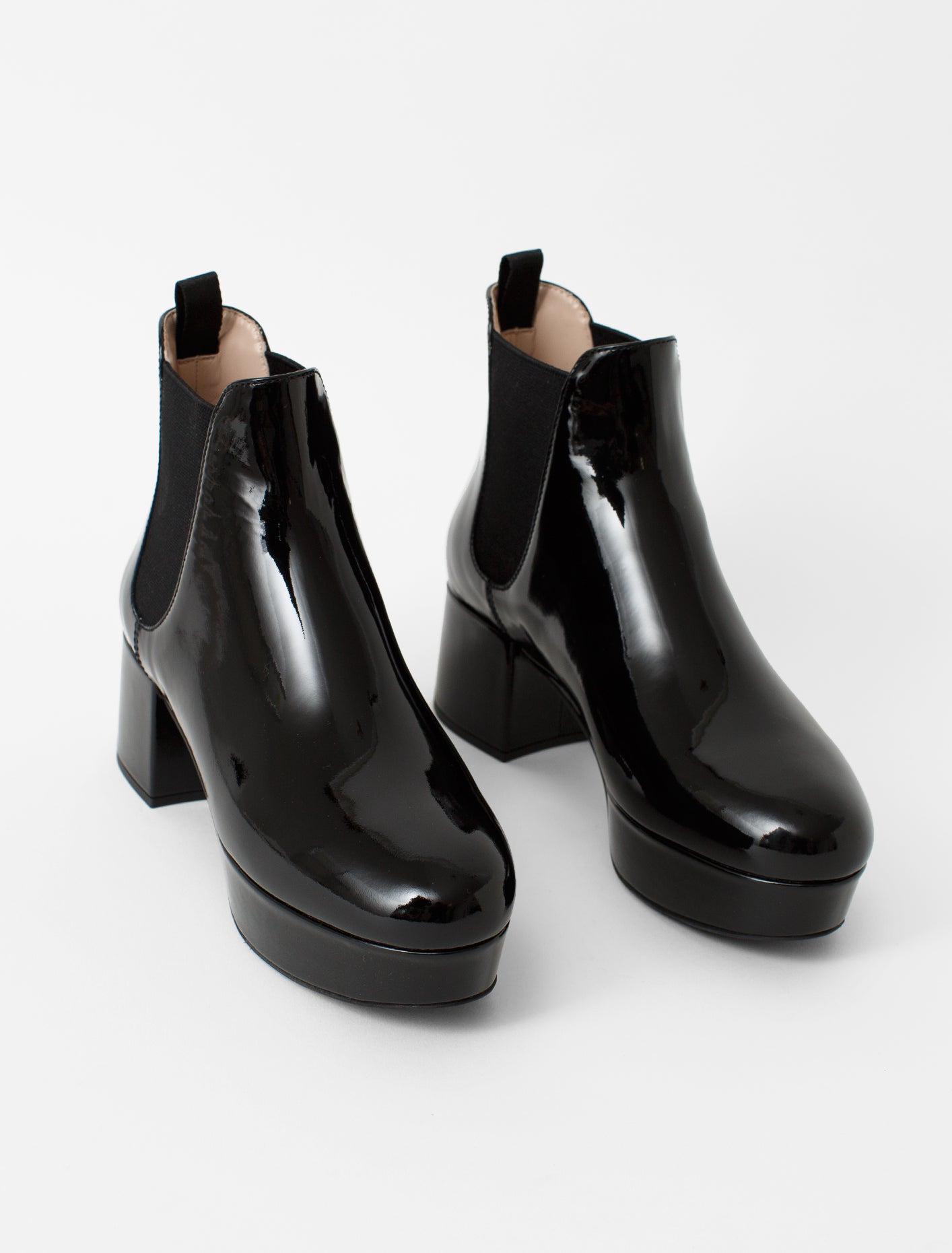 Patent Leather Boot in Black