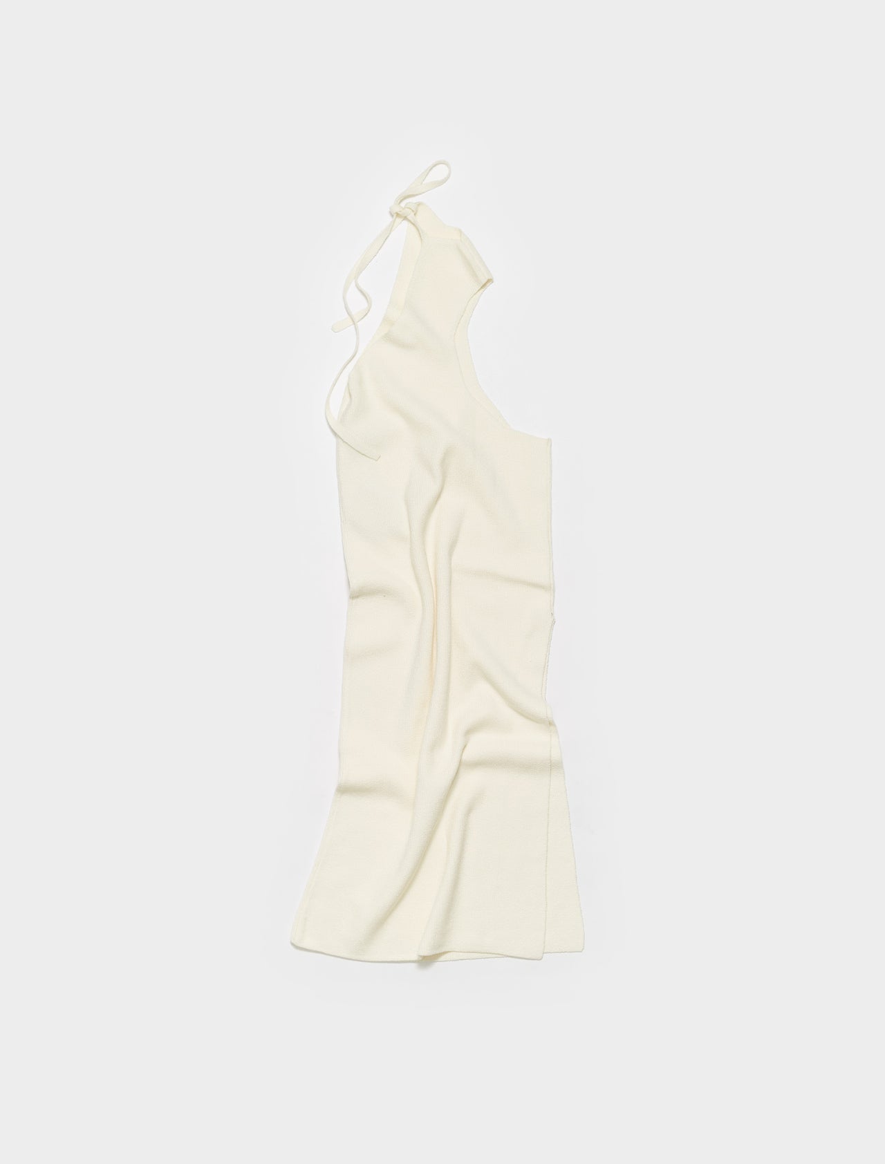 Split Milk Dress in Milk White