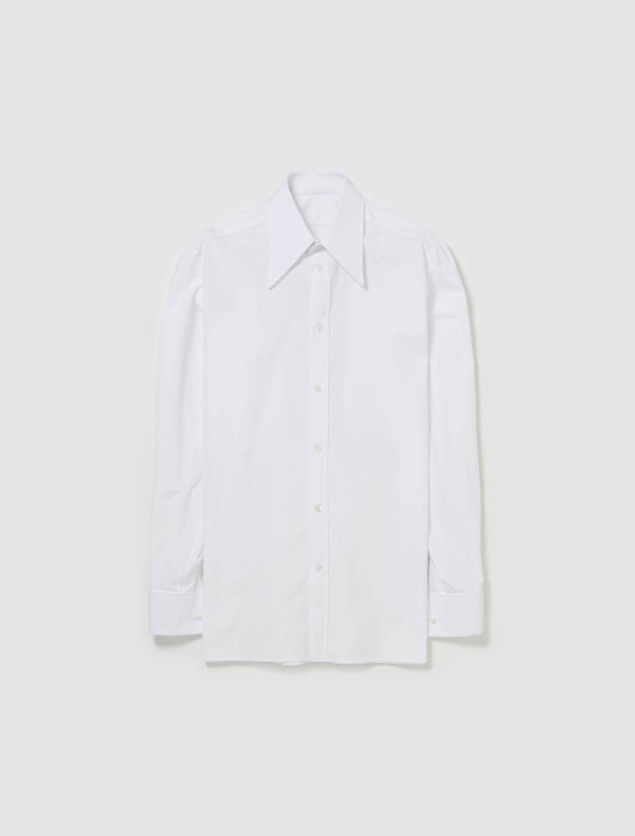 Pointed Collar Shirt in White
