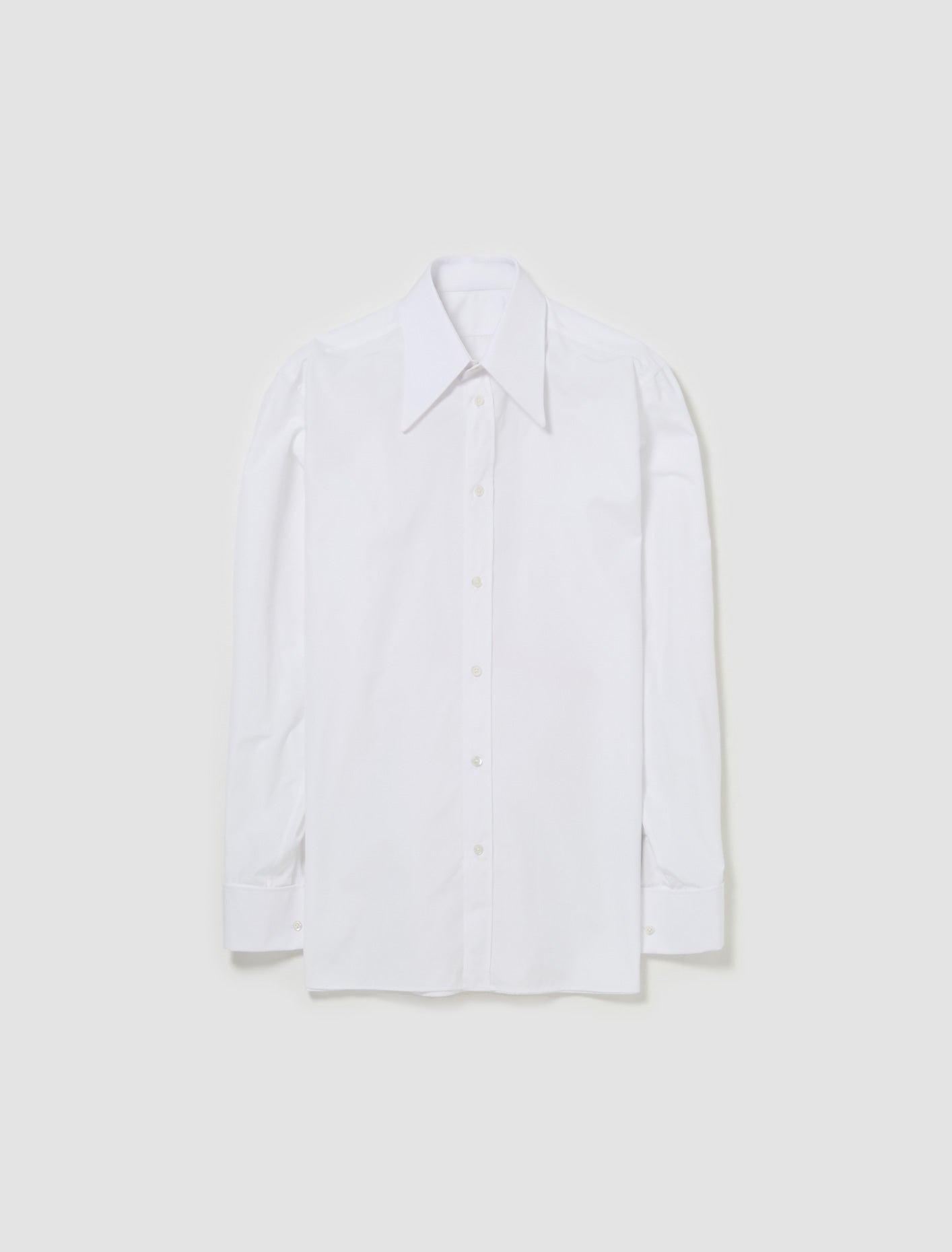 Pointed Collar Shirt in White