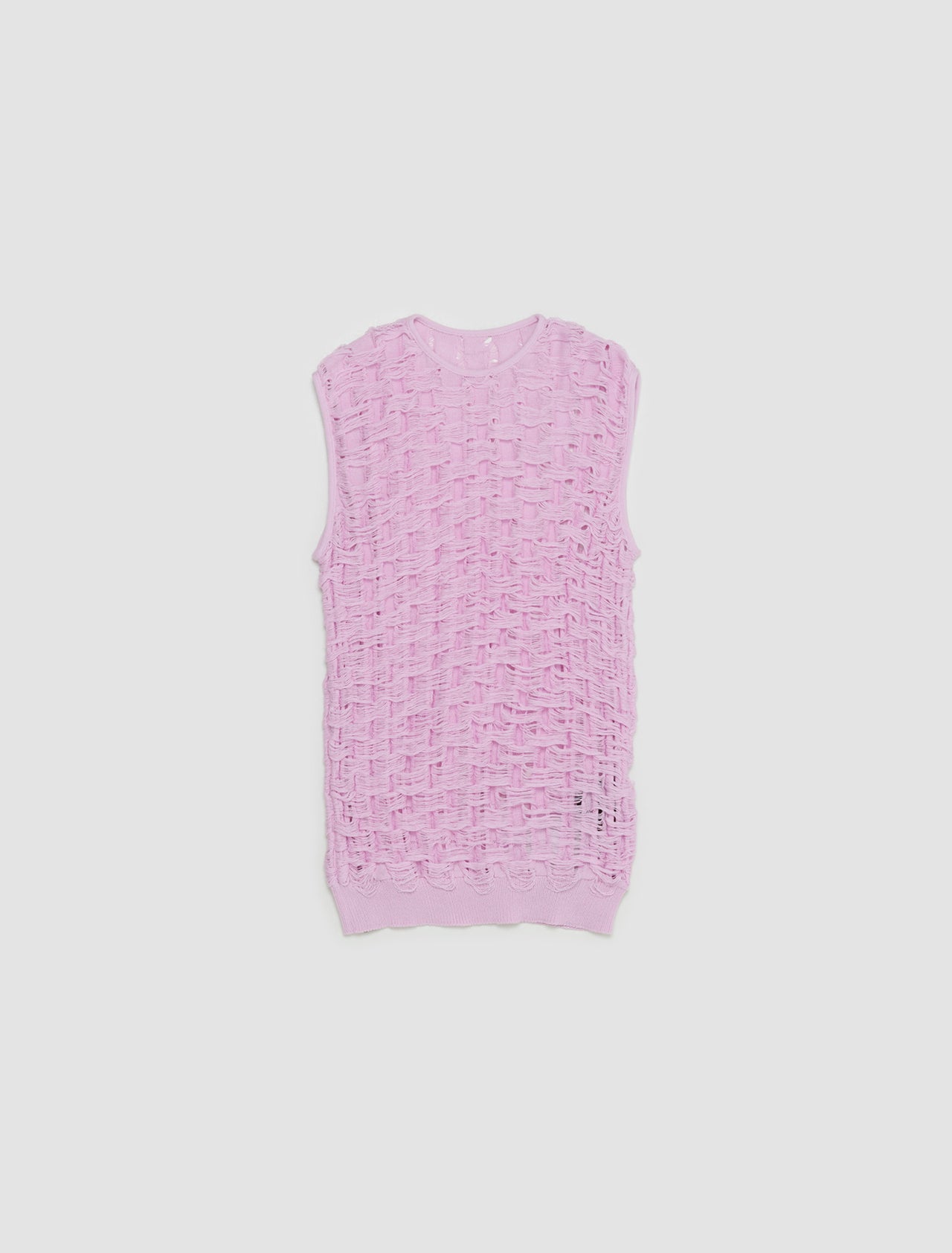 Torn Tank Top in Sickpink