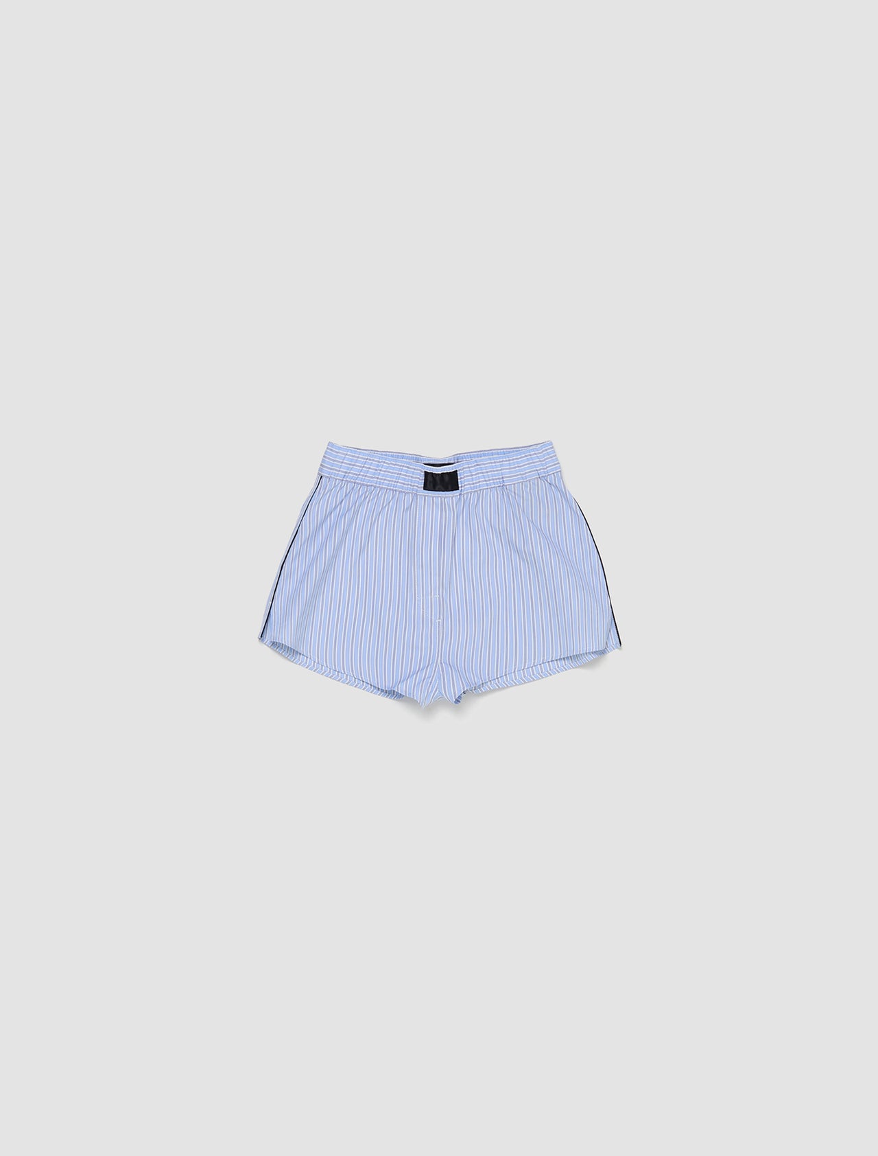 Sugar Boxer Shorts in Fine White Stripe