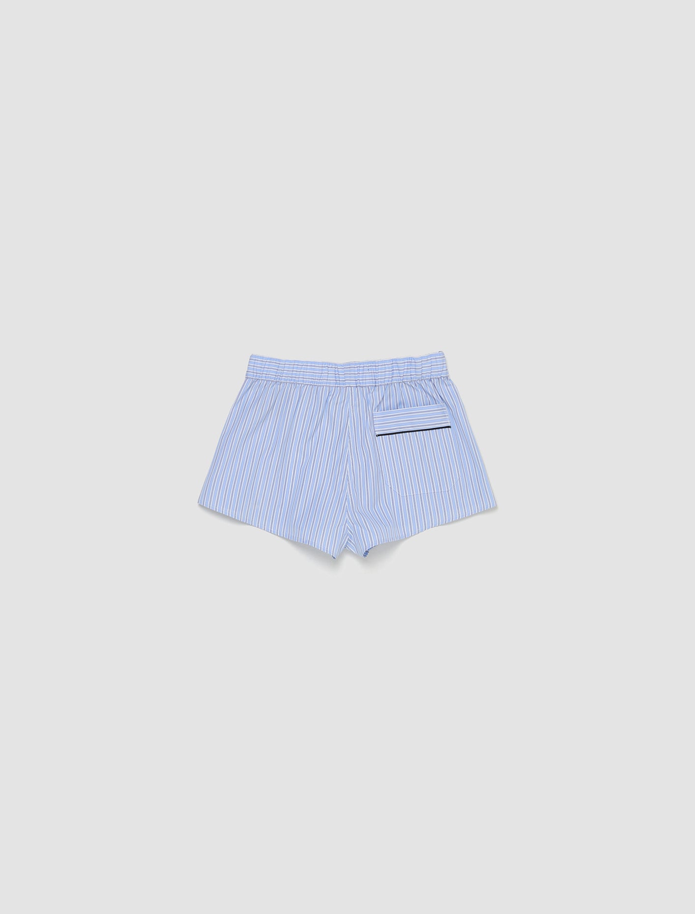 Sugar Boxer Shorts in Fine White Stripe