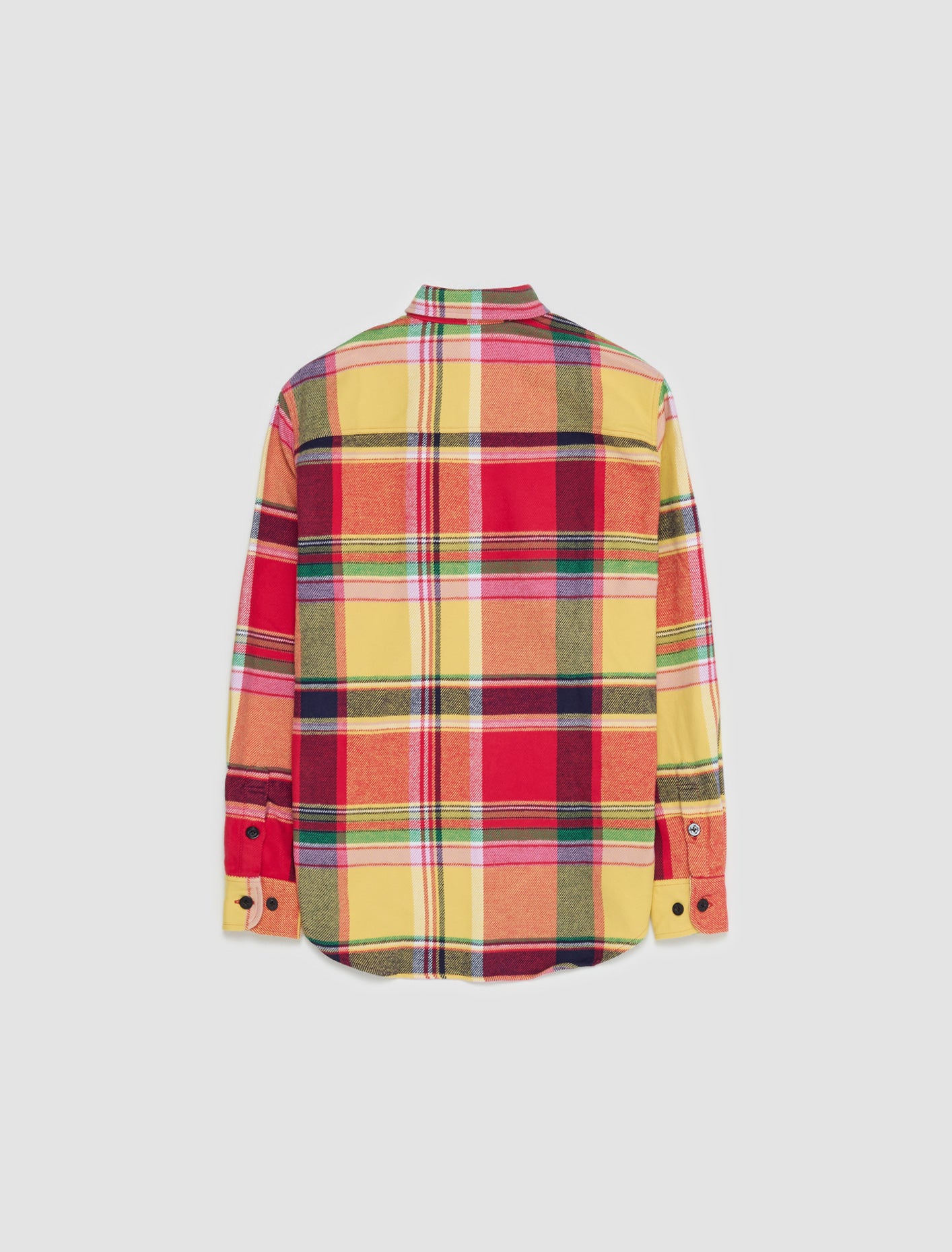 Bright Plaid Heavyweight Flannel Shirt in Yellow