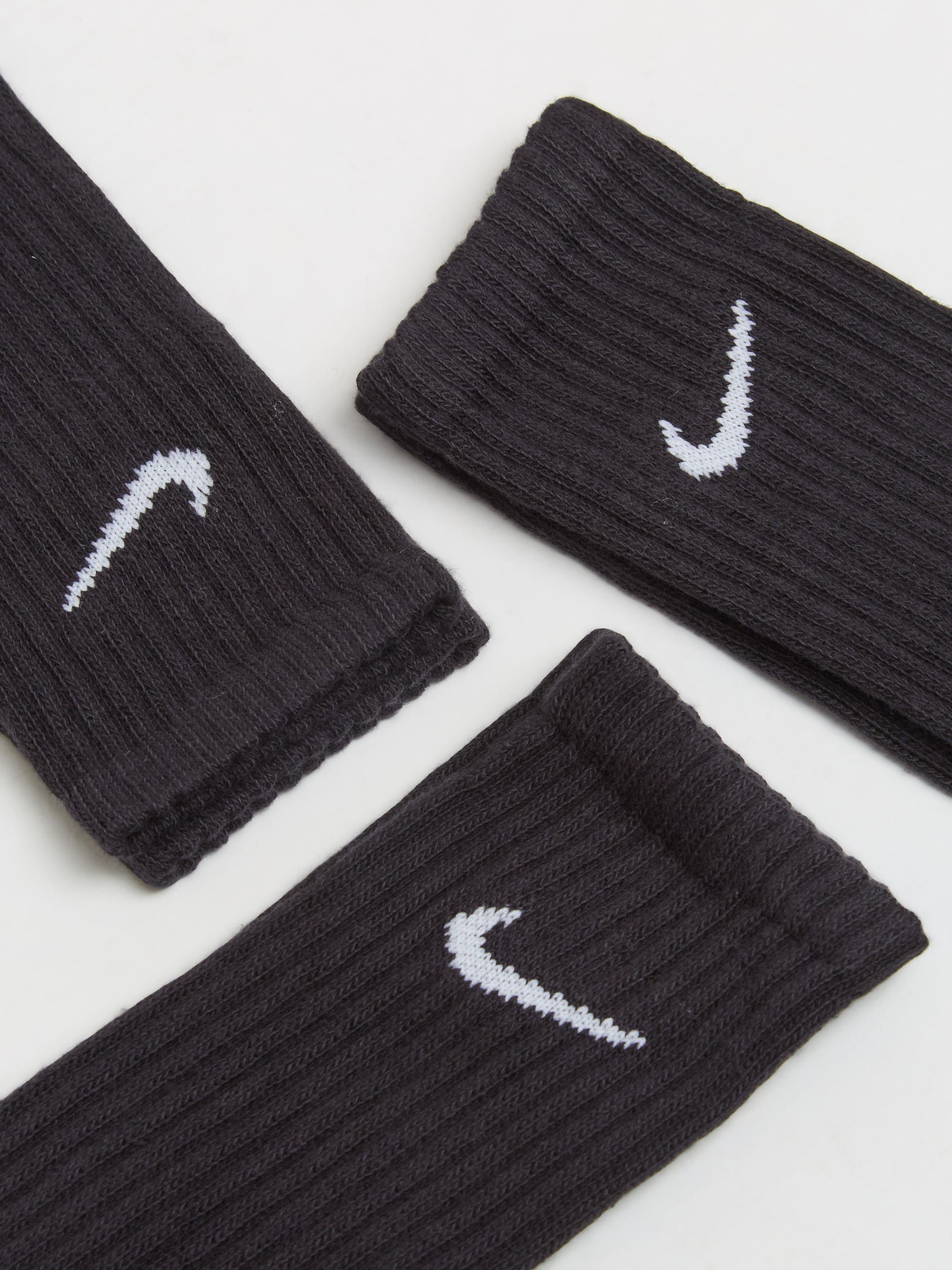 Cushioned Crew 3-Pack Socks in Black