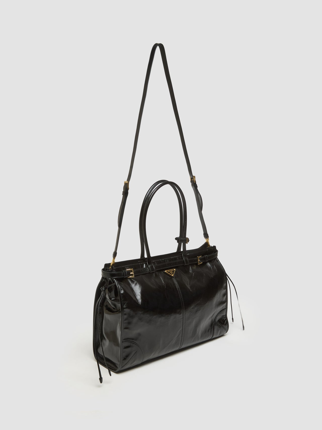 Large Leather Handbag in Black