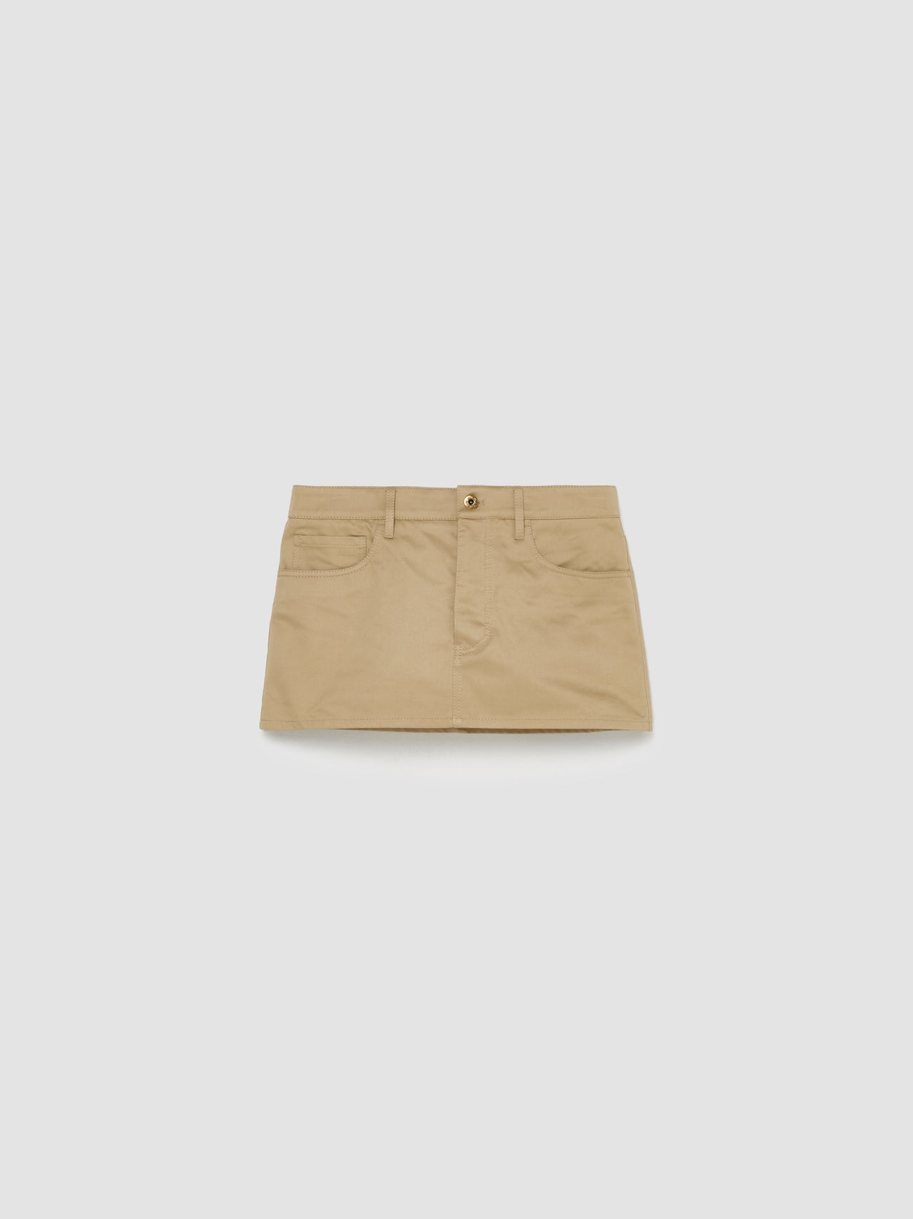 Chino Mini Skirt in Cream