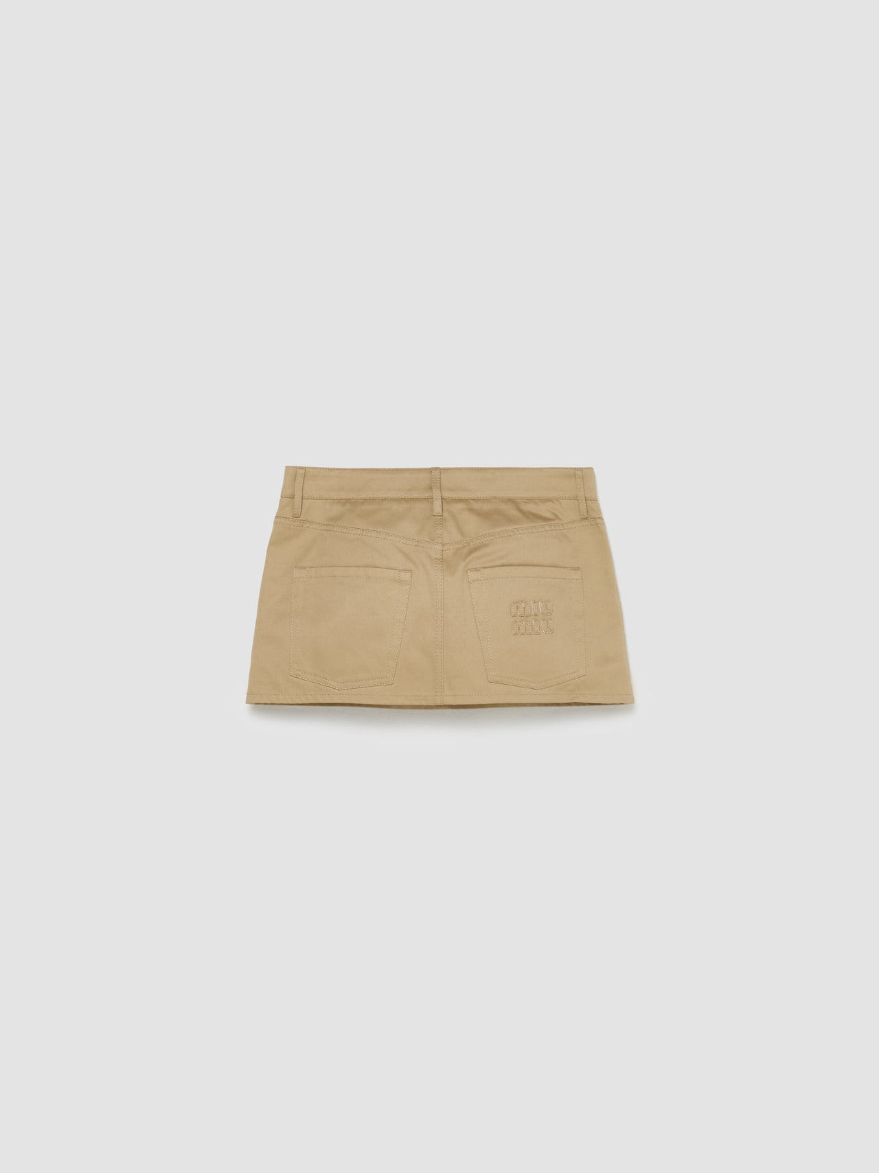 Chino Mini Skirt in Cream