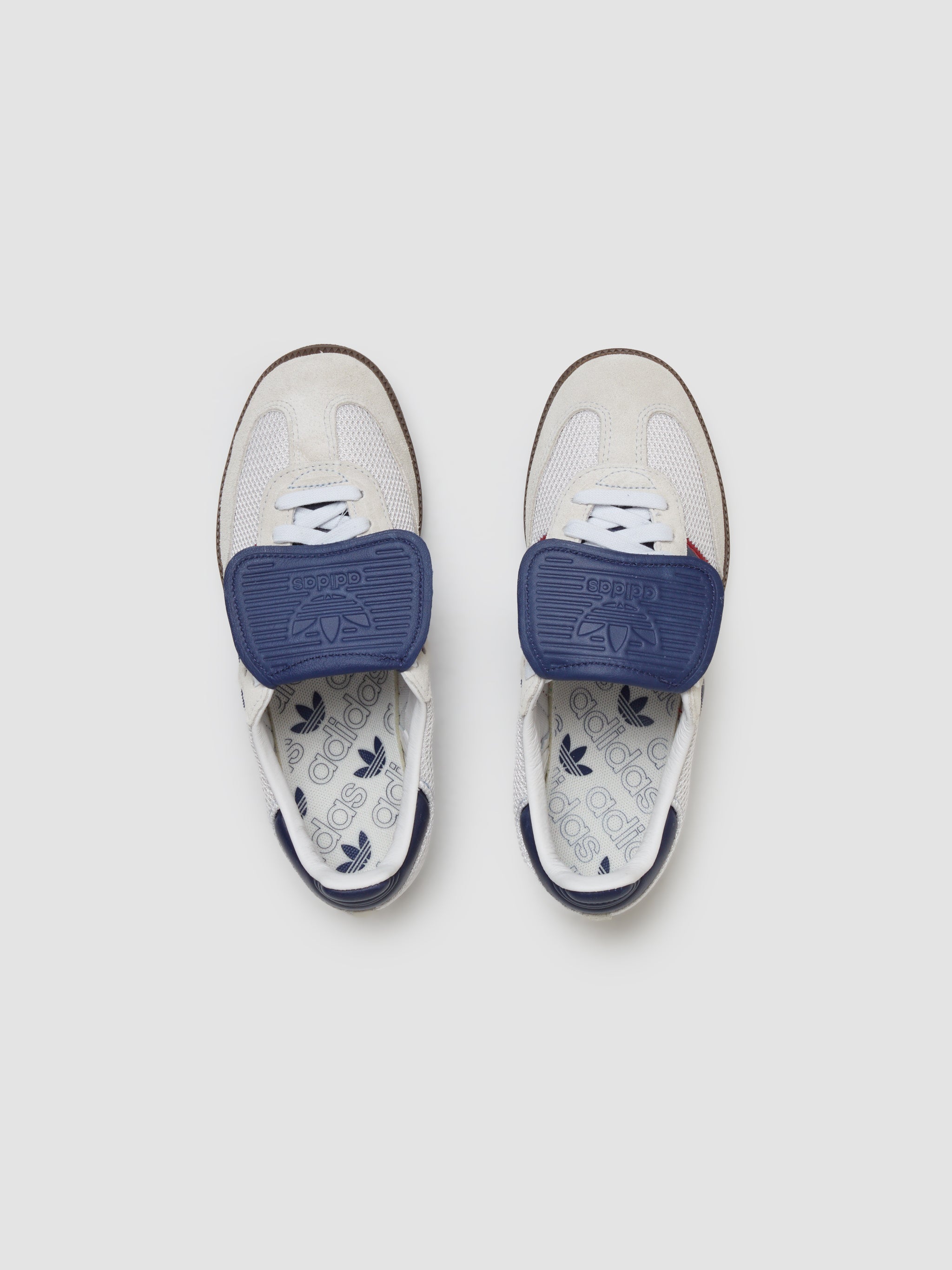 Samba LT Sneaker in Crystal White & Dark Blue