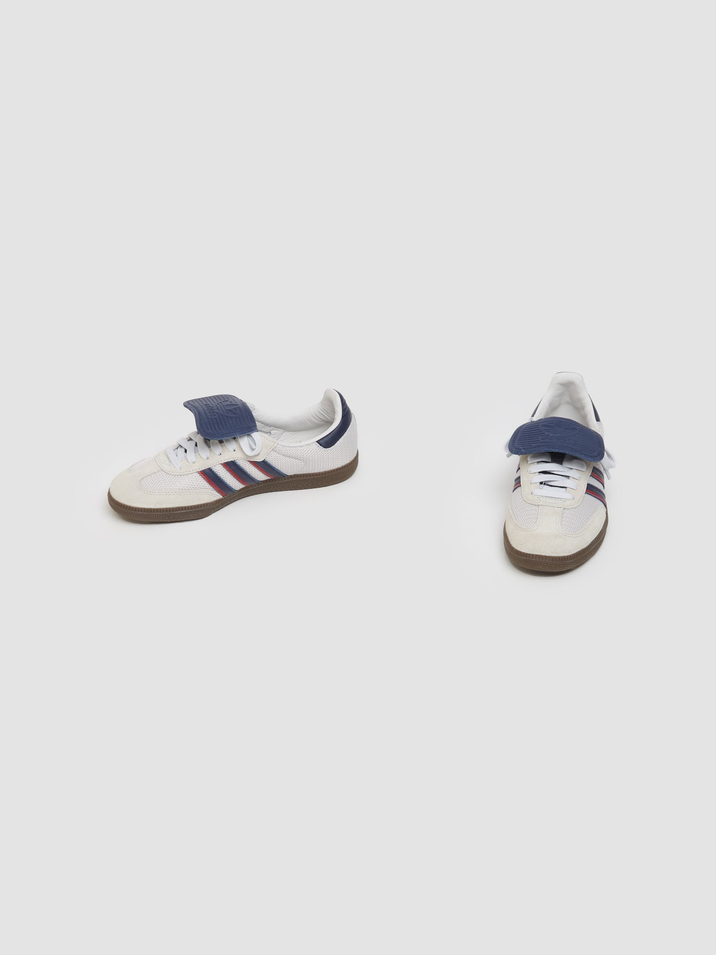 Samba LT Sneaker in Crystal White & Dark Blue