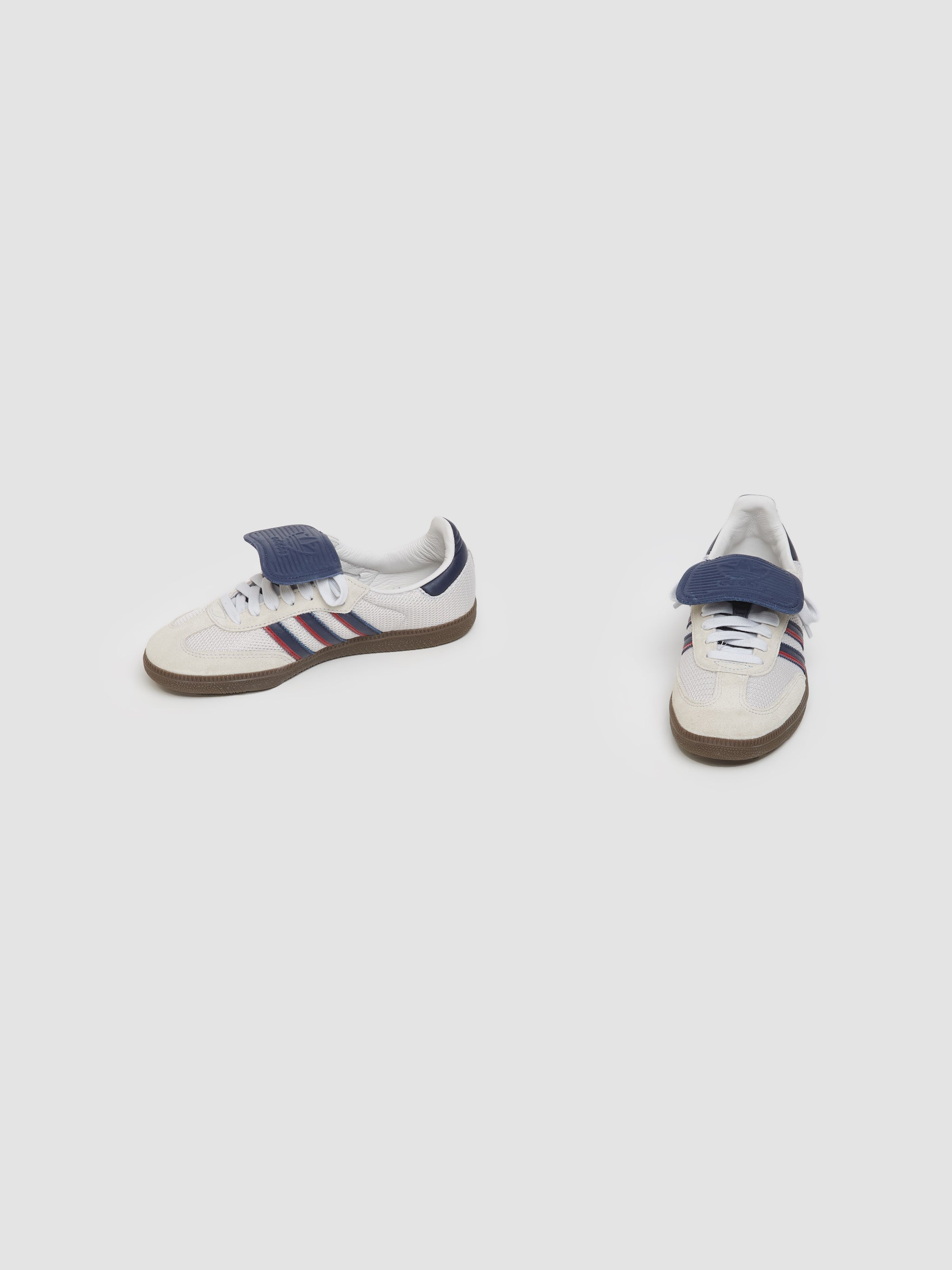 Samba LT Sneaker in Crystal White & Dark Blue