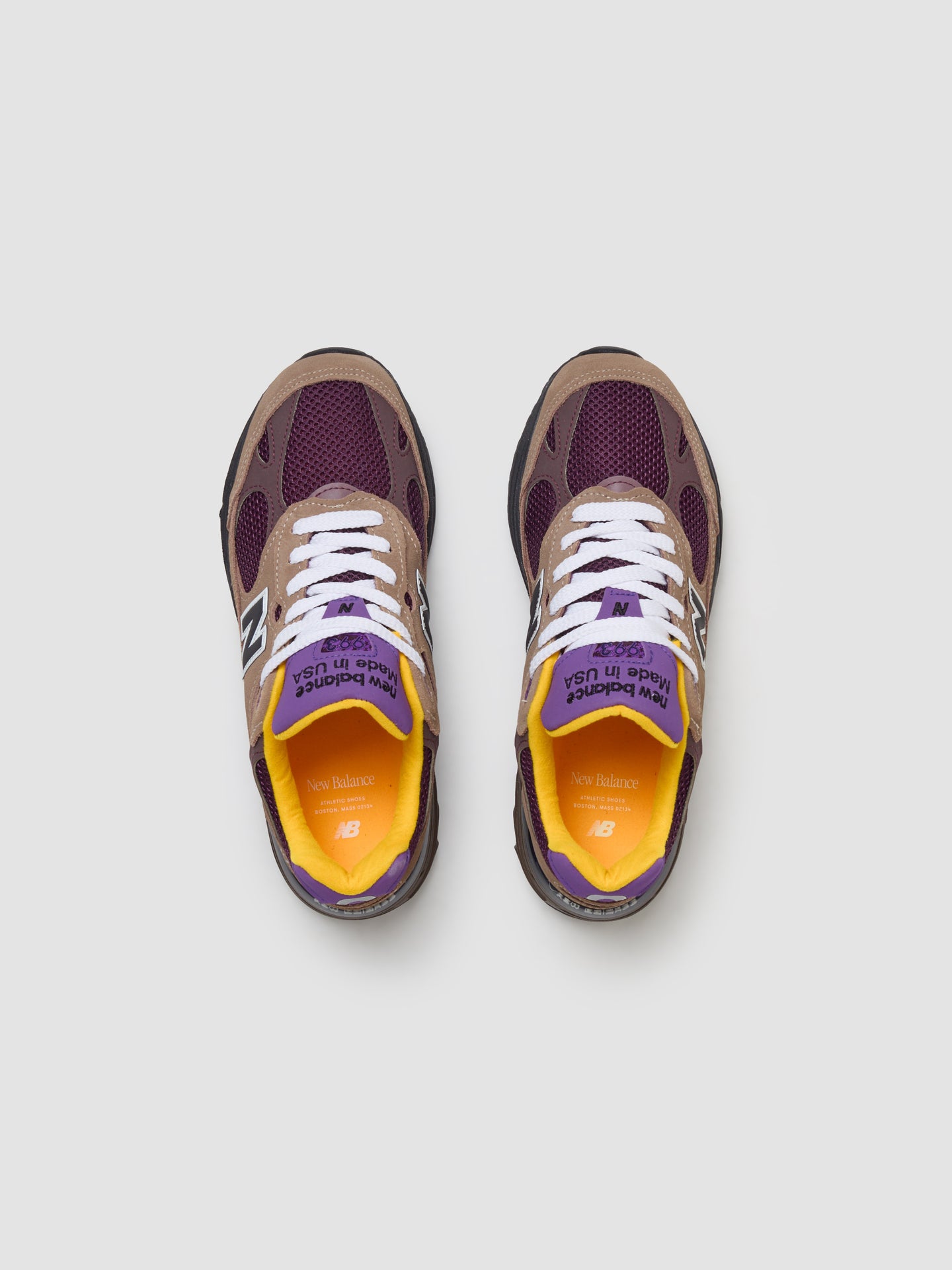 993 'Made in USA' Sneaker in Mushroom & Midnight Violet