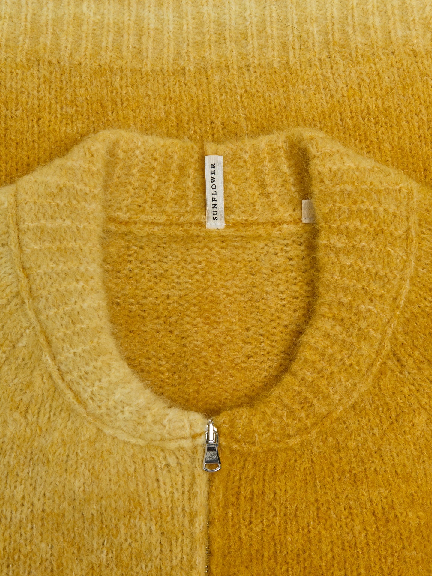 Ombre Zip Cardigan in Yellow