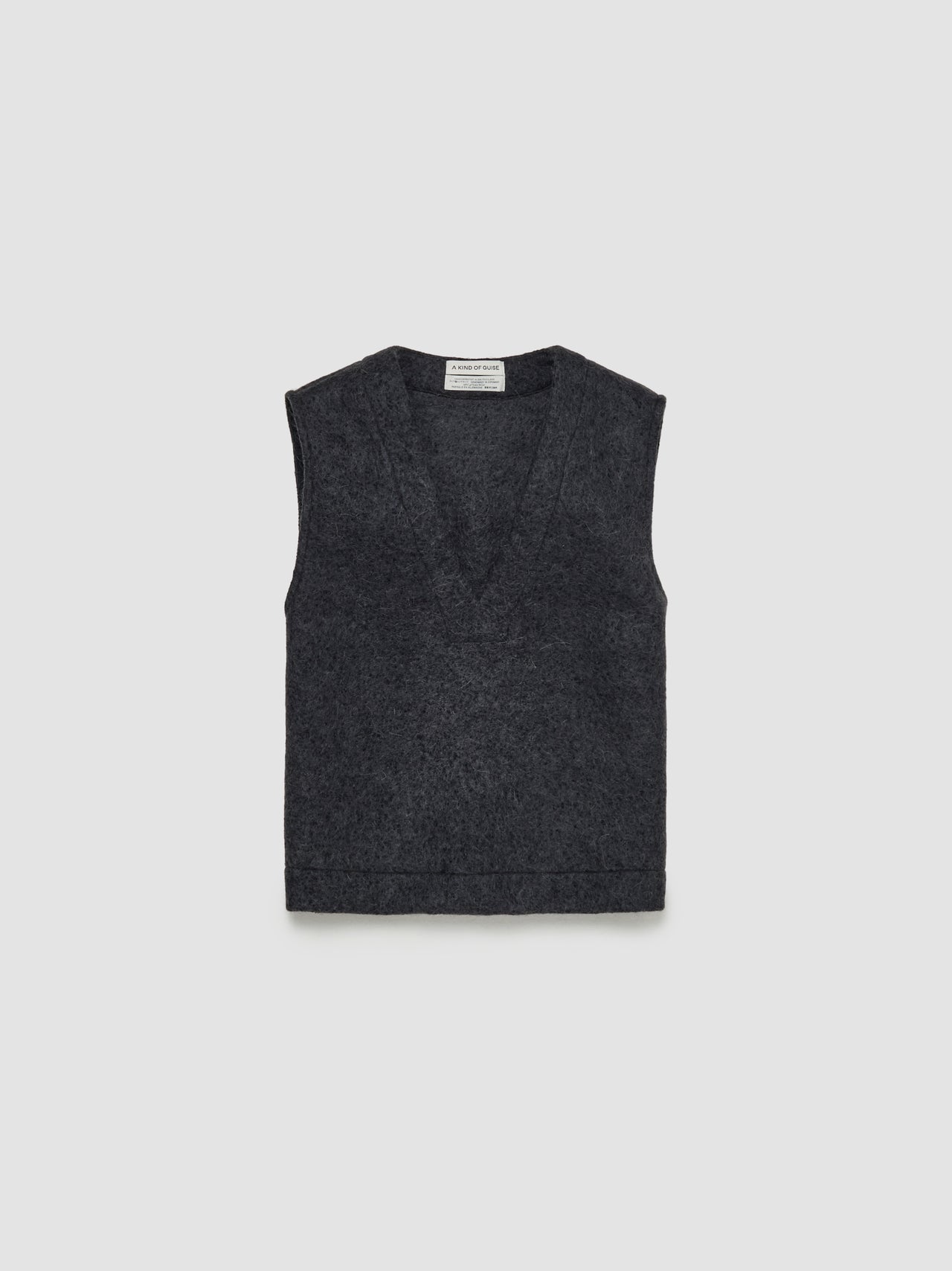 Ayavi Vest in Boiled Mohairy Grey