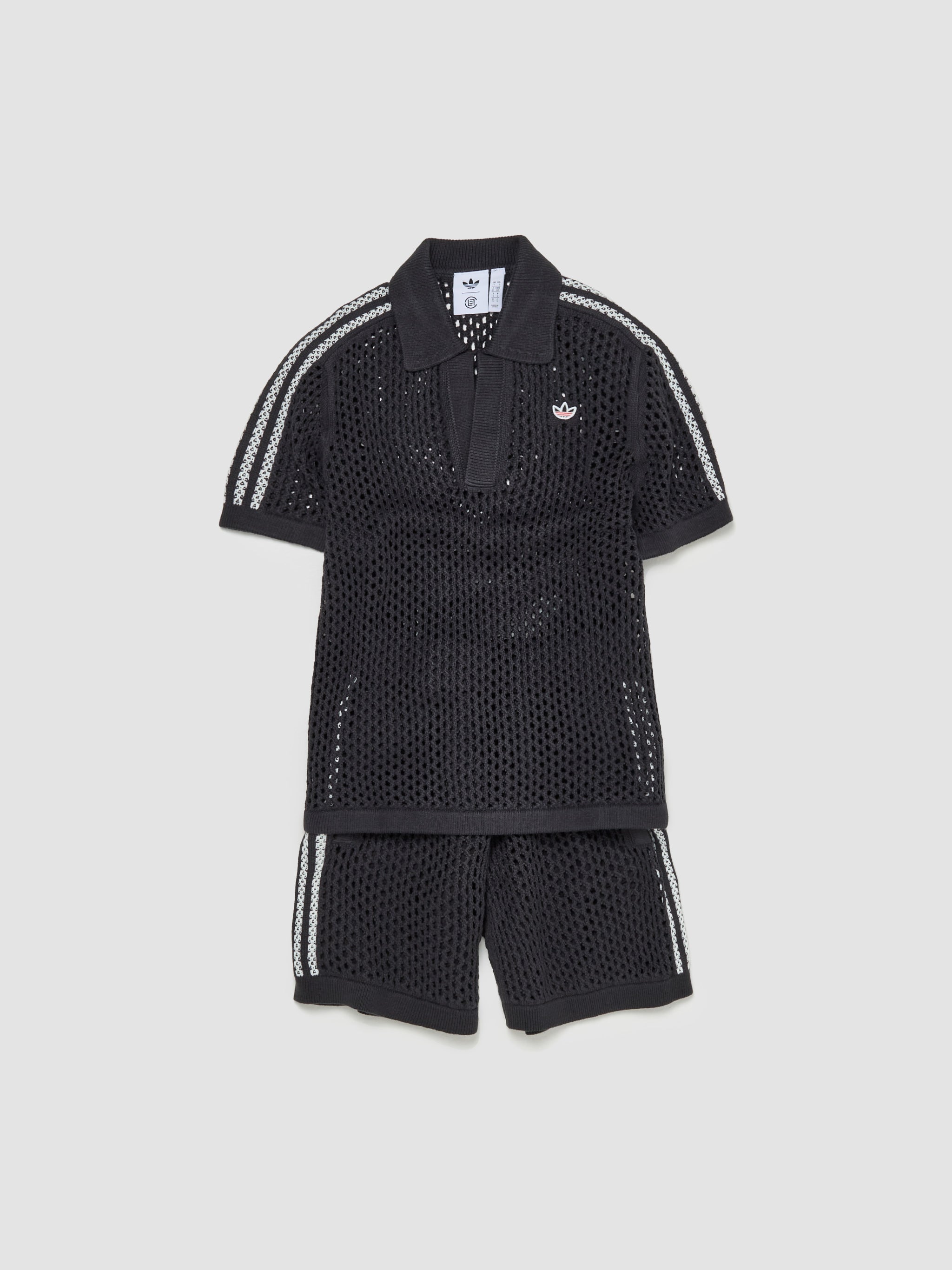 x CLOT Crochet Polo in Carbon