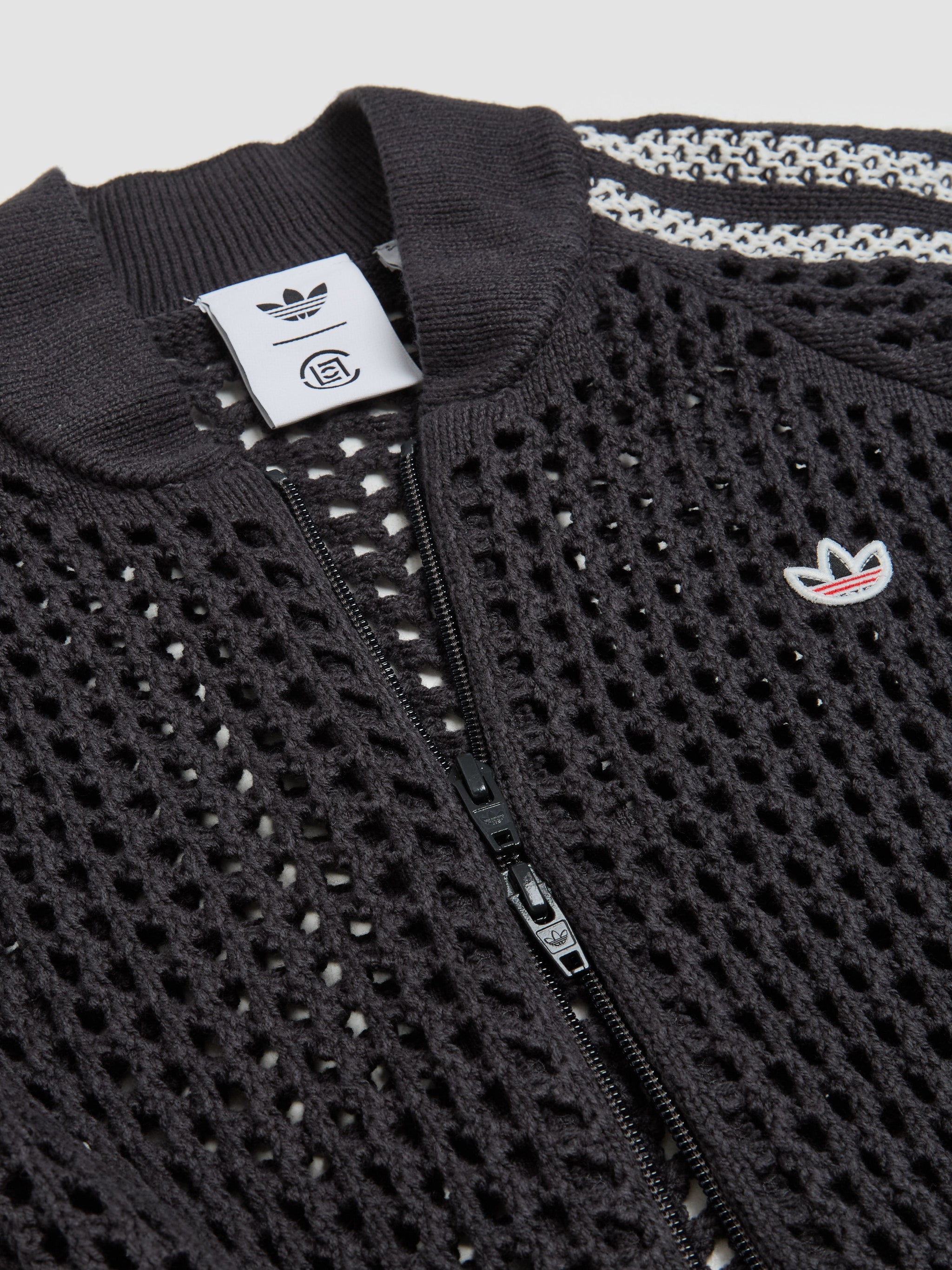 x CLOT Crochet Track Top in Carbon