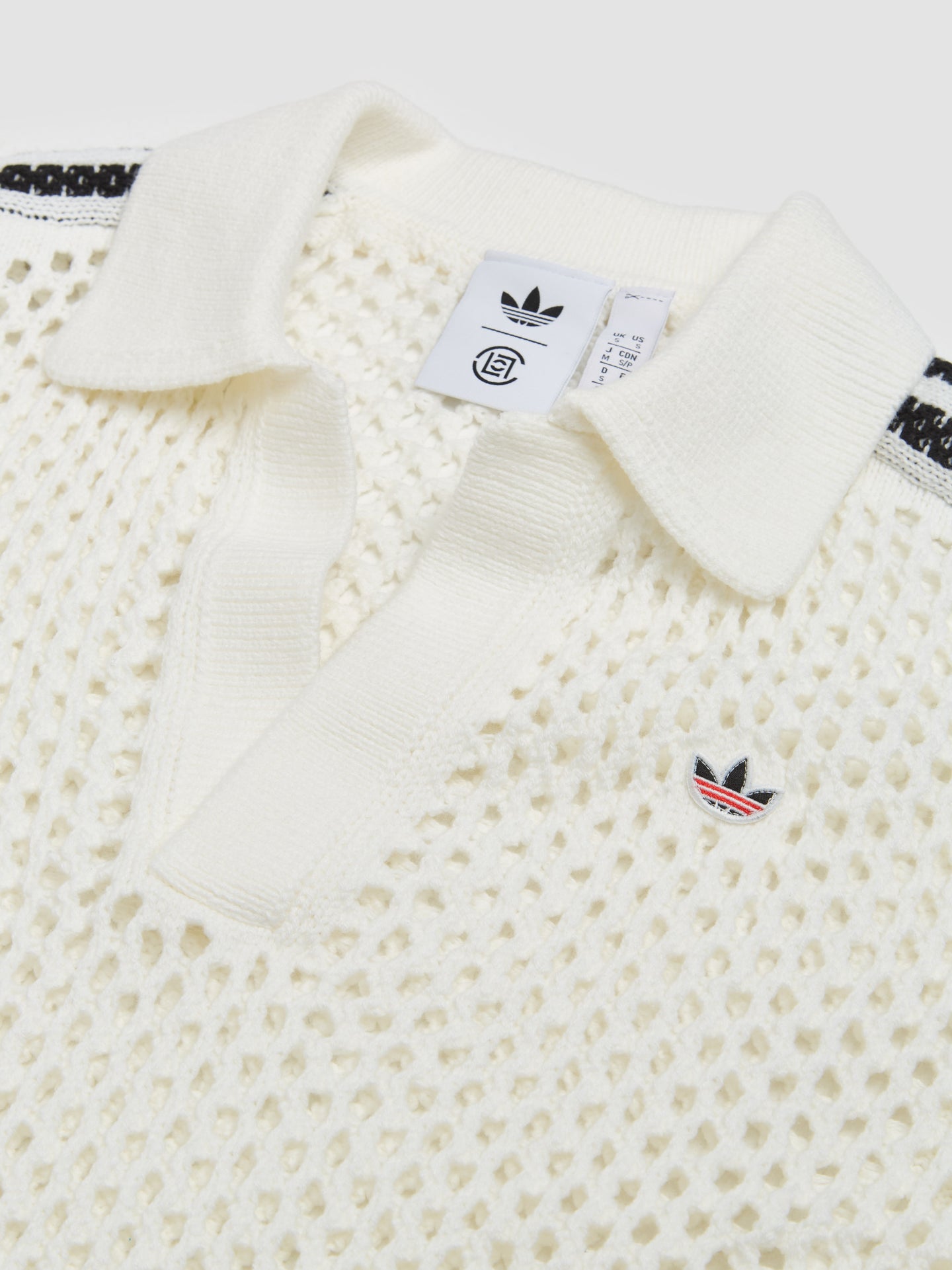 x CLOT Crochet Polo in White