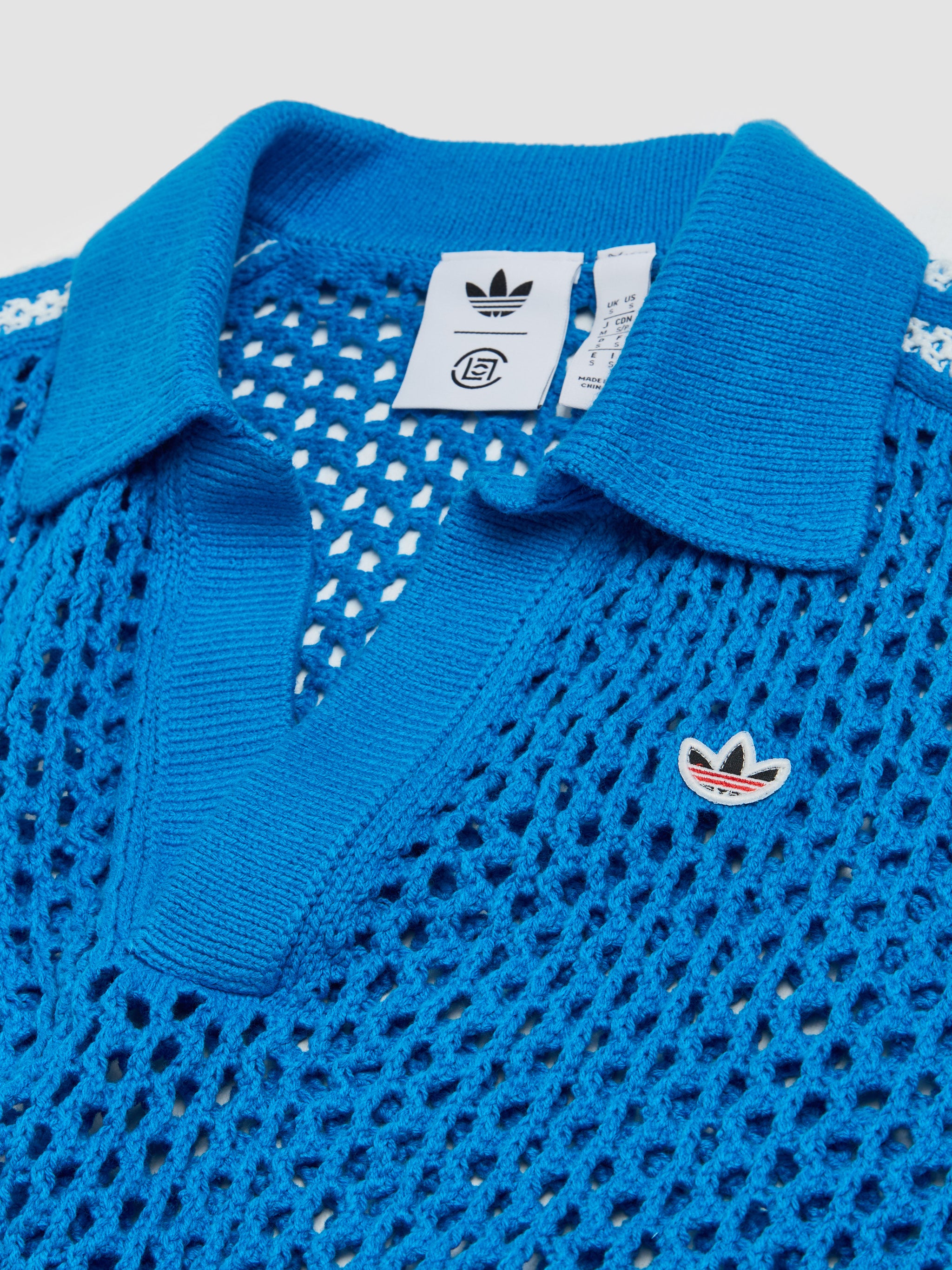 x CLOT Crochet Polo in Blue